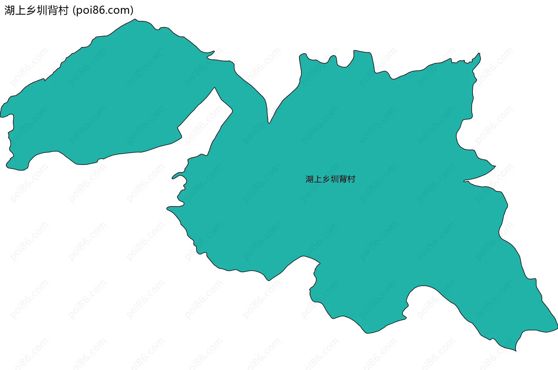 湖上乡圳背村边界地图