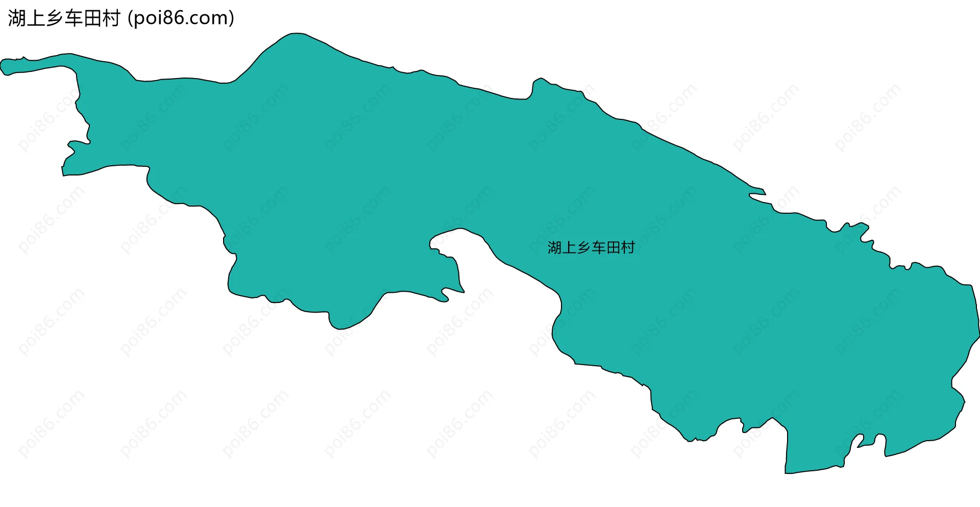 湖上乡车田村边界地图