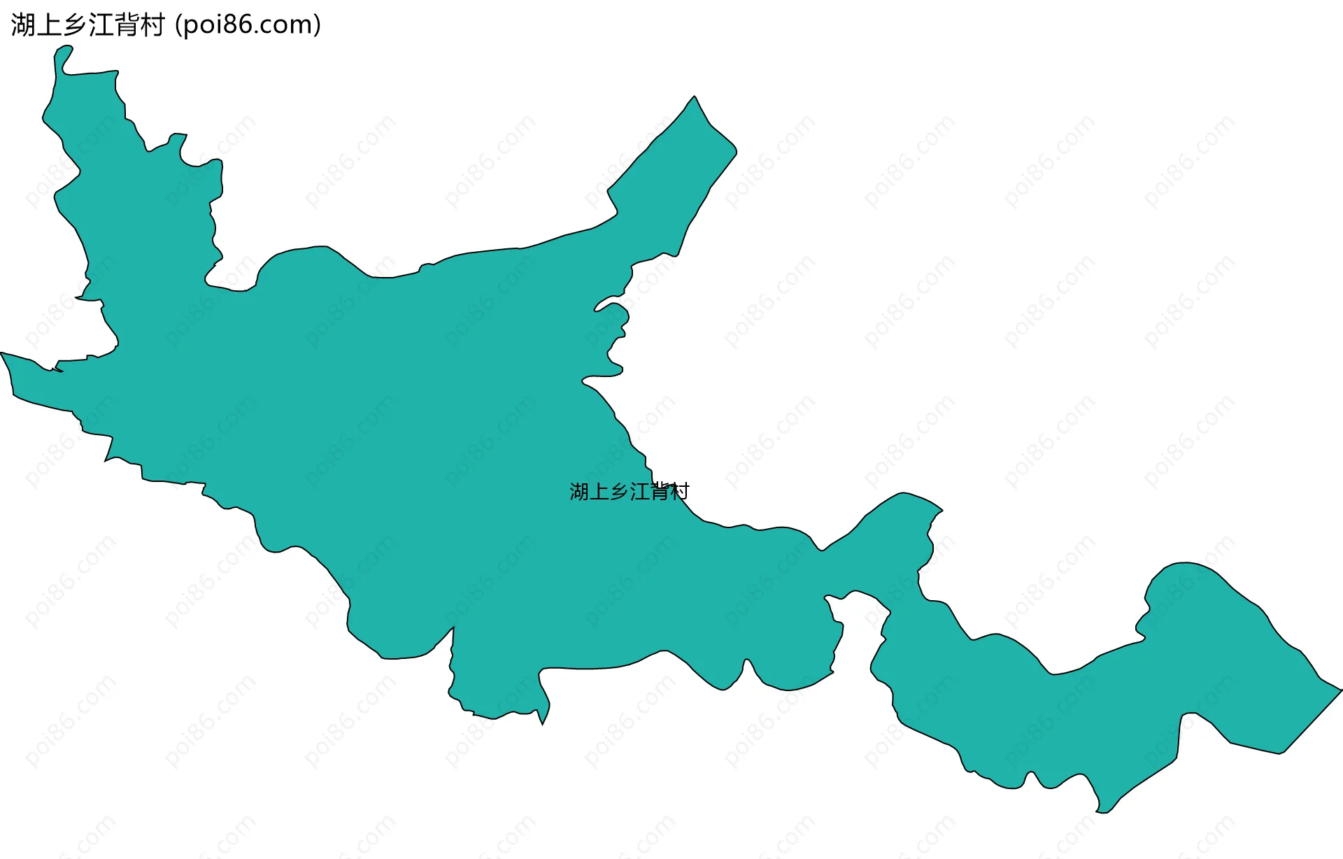 湖上乡江背村边界地图