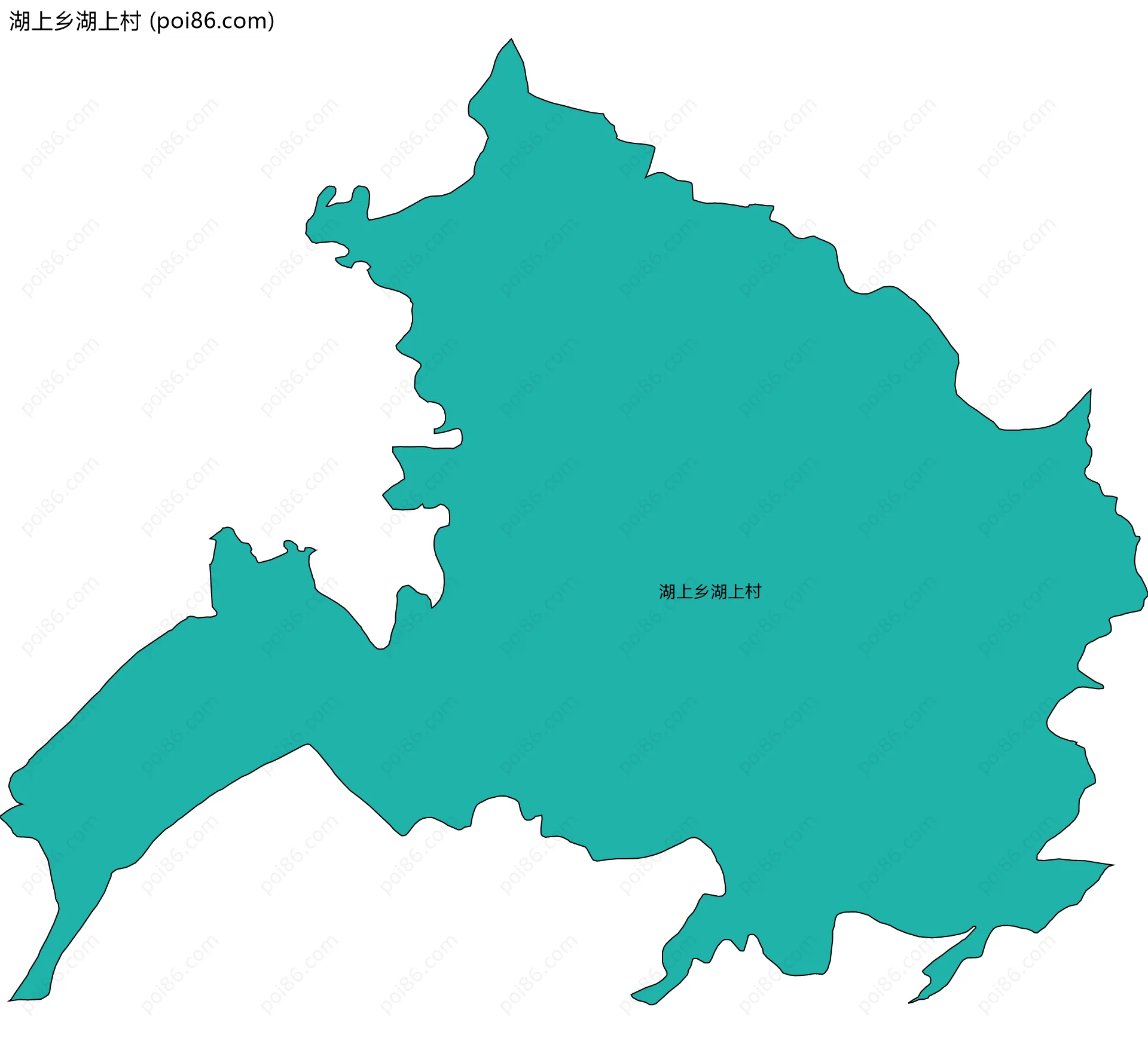 湖上乡湖上村边界地图