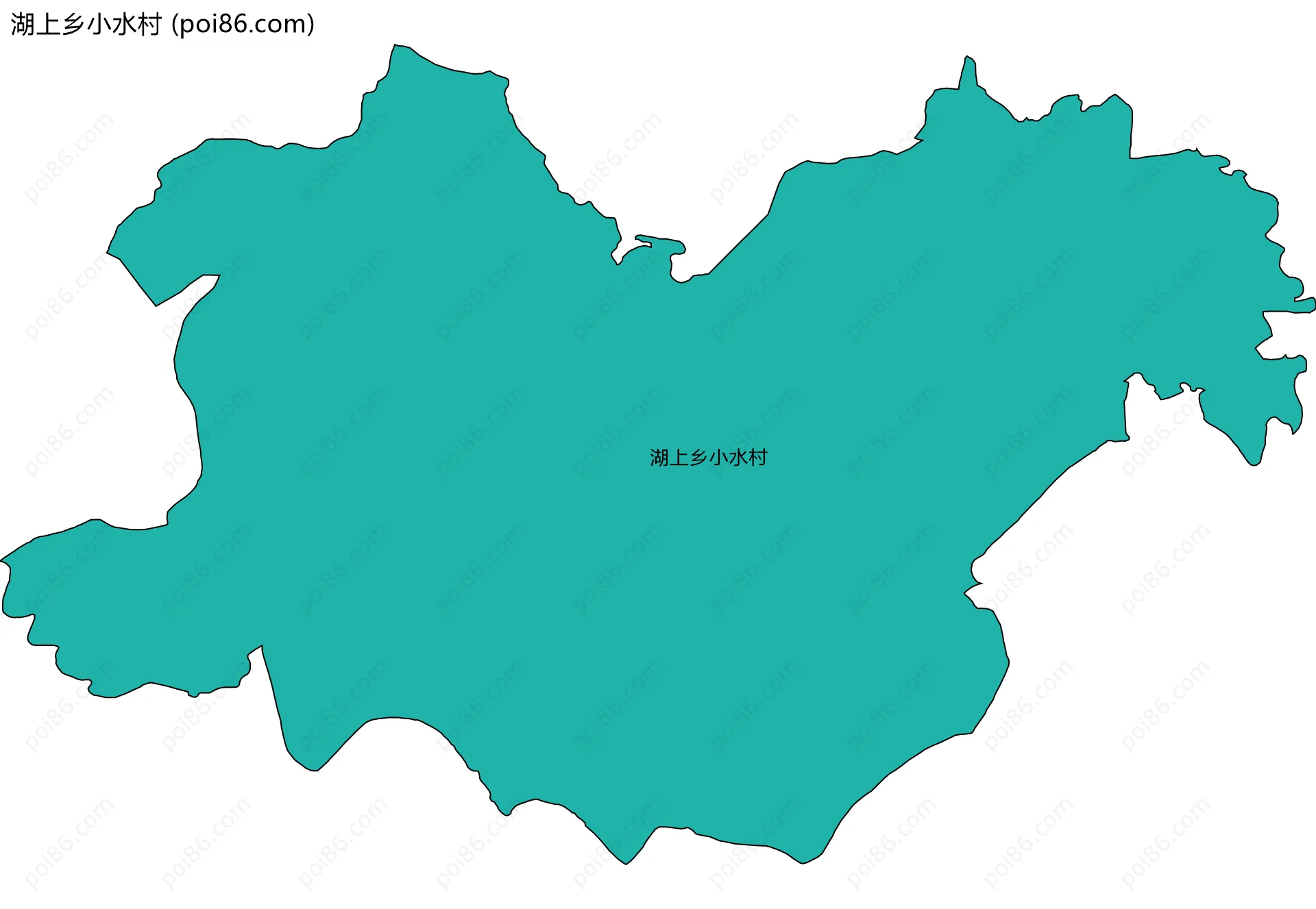 湖上乡小水村边界地图
