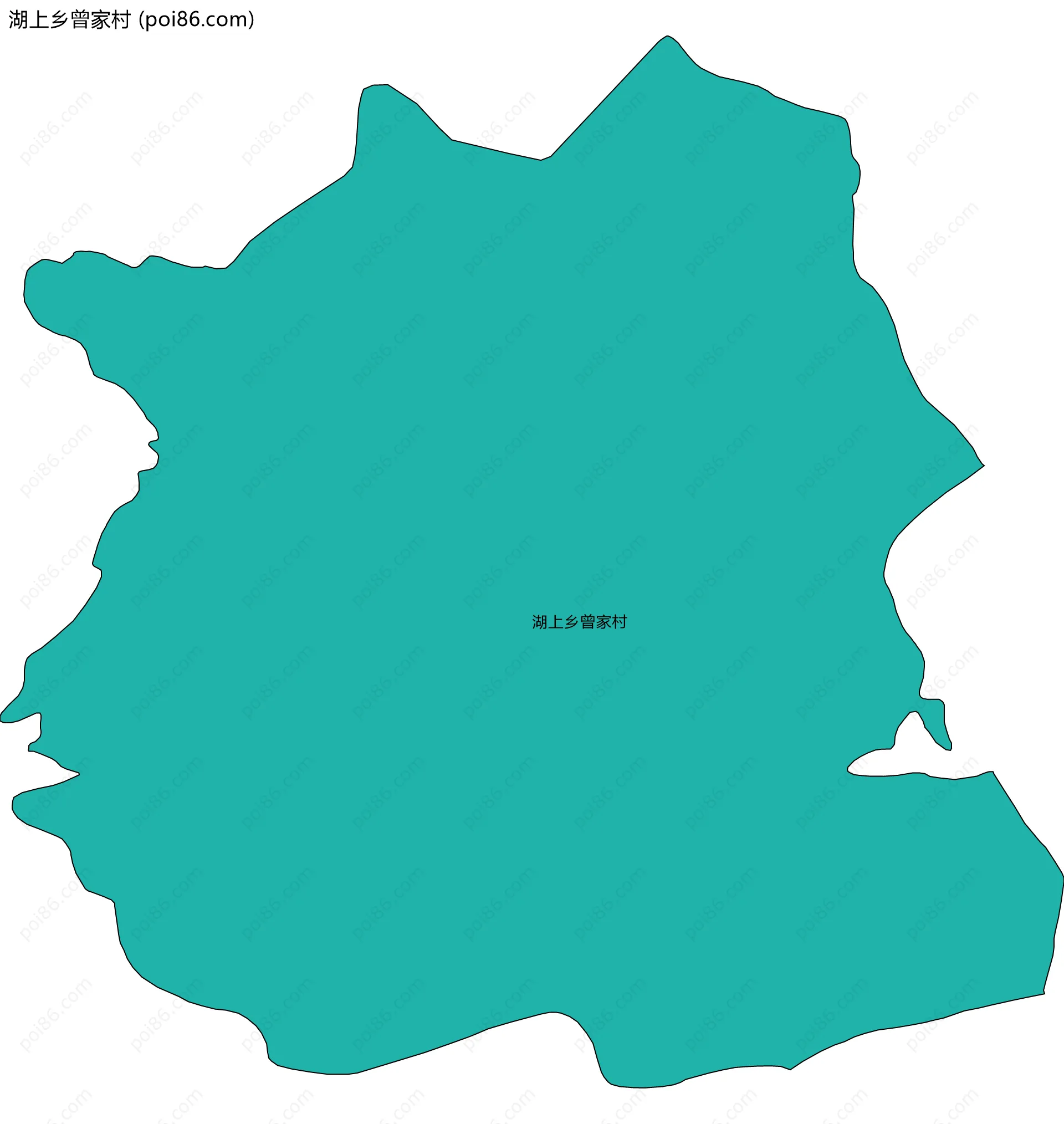 湖上乡曾家村边界地图