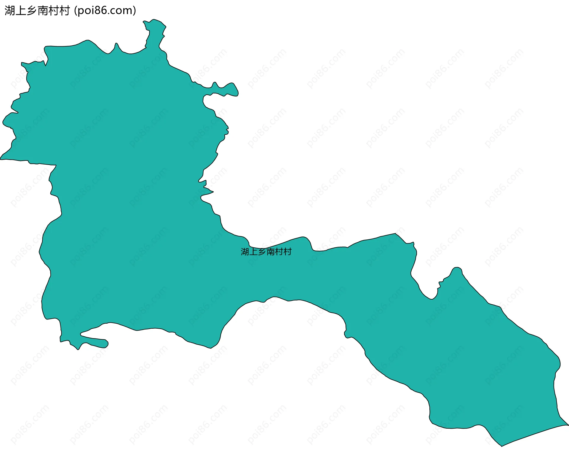 湖上乡南村村边界地图