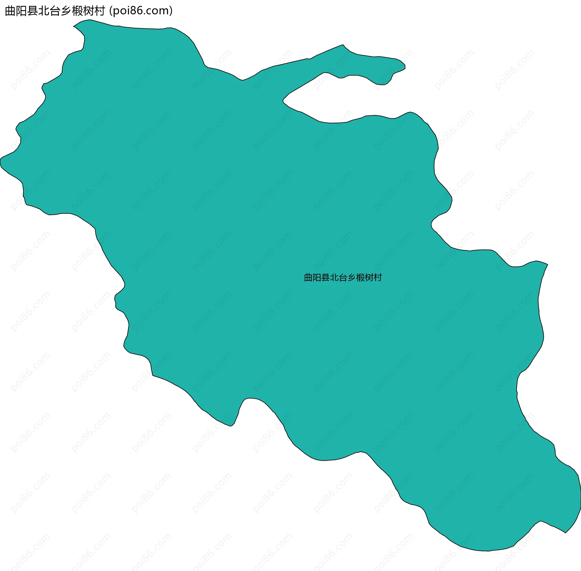 曲阳县北台乡椴树村边界地图