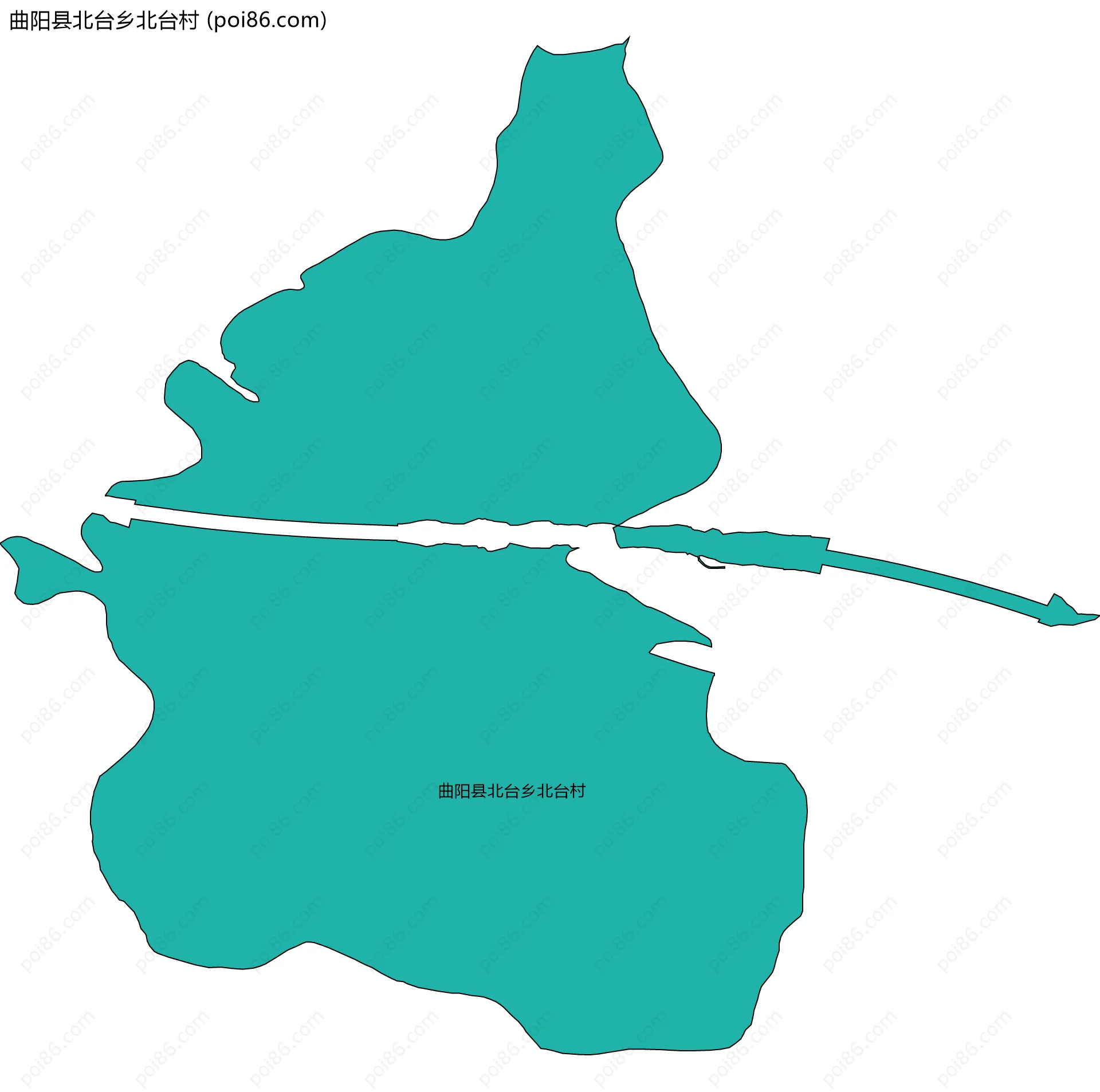 曲阳县北台乡北台村边界地图