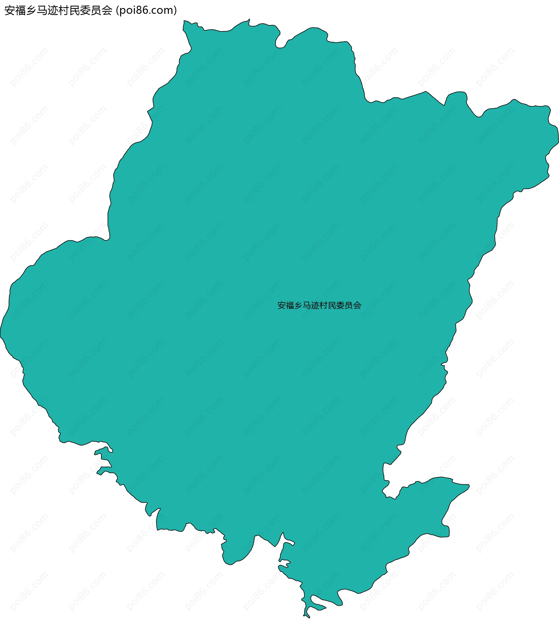 安福乡马迹村民委员会边界地图