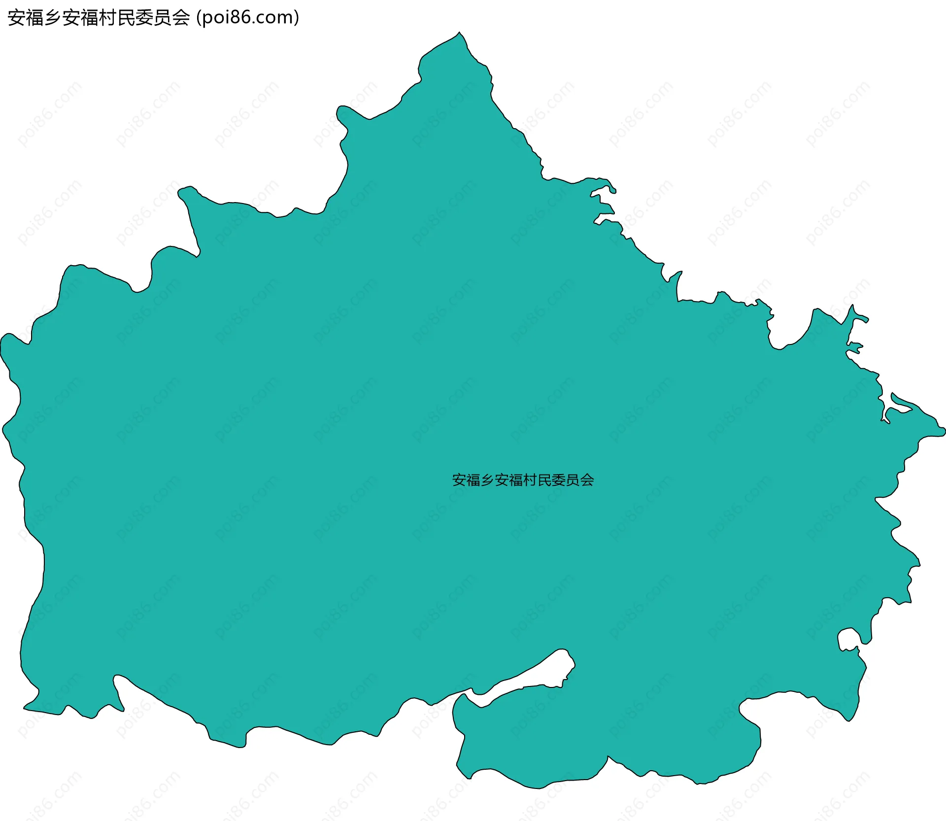 安福乡安福村民委员会边界地图