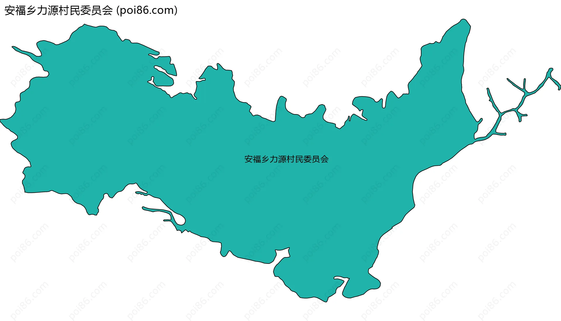安福乡力源村民委员会边界地图