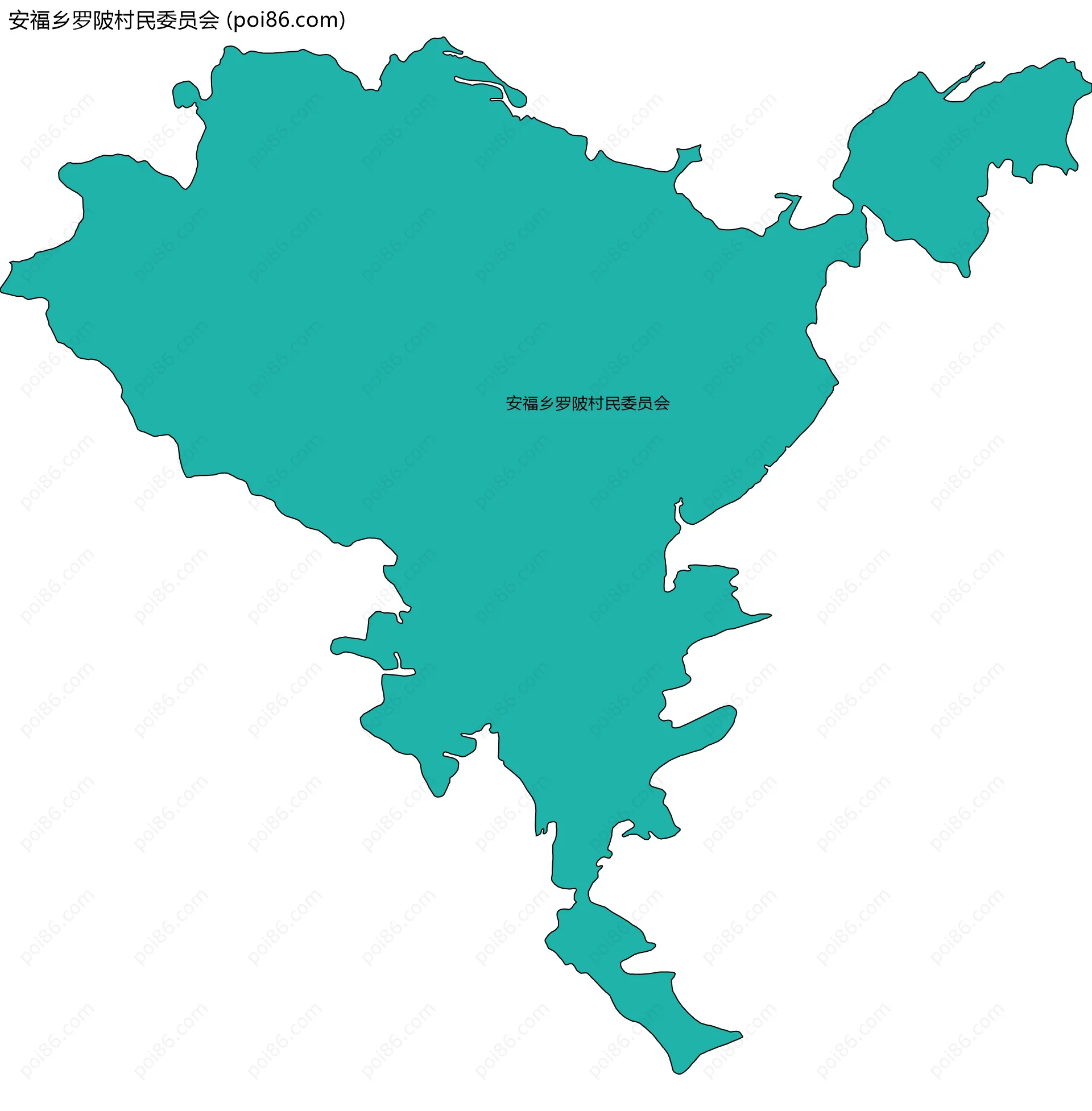 安福乡罗陂村民委员会边界地图