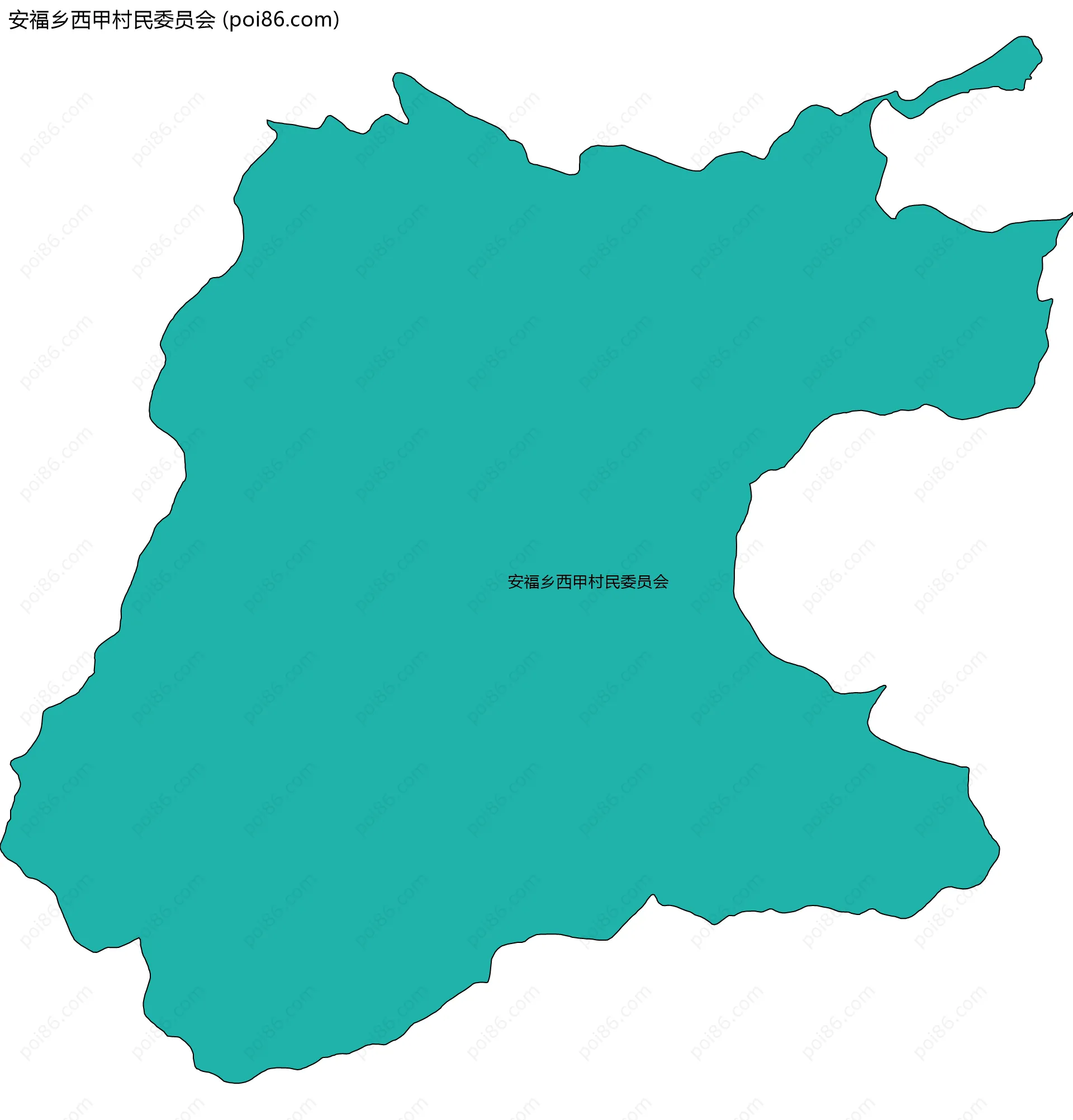 安福乡西甲村民委员会边界地图