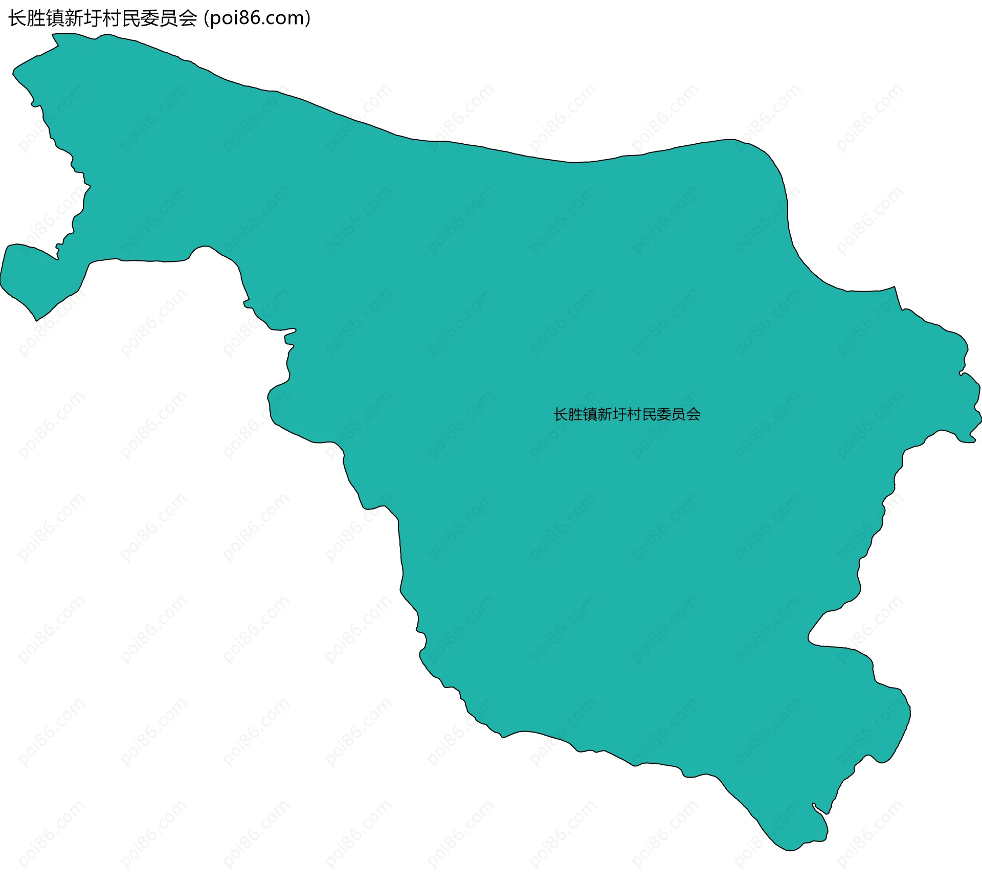 长胜镇新圩村民委员会边界地图