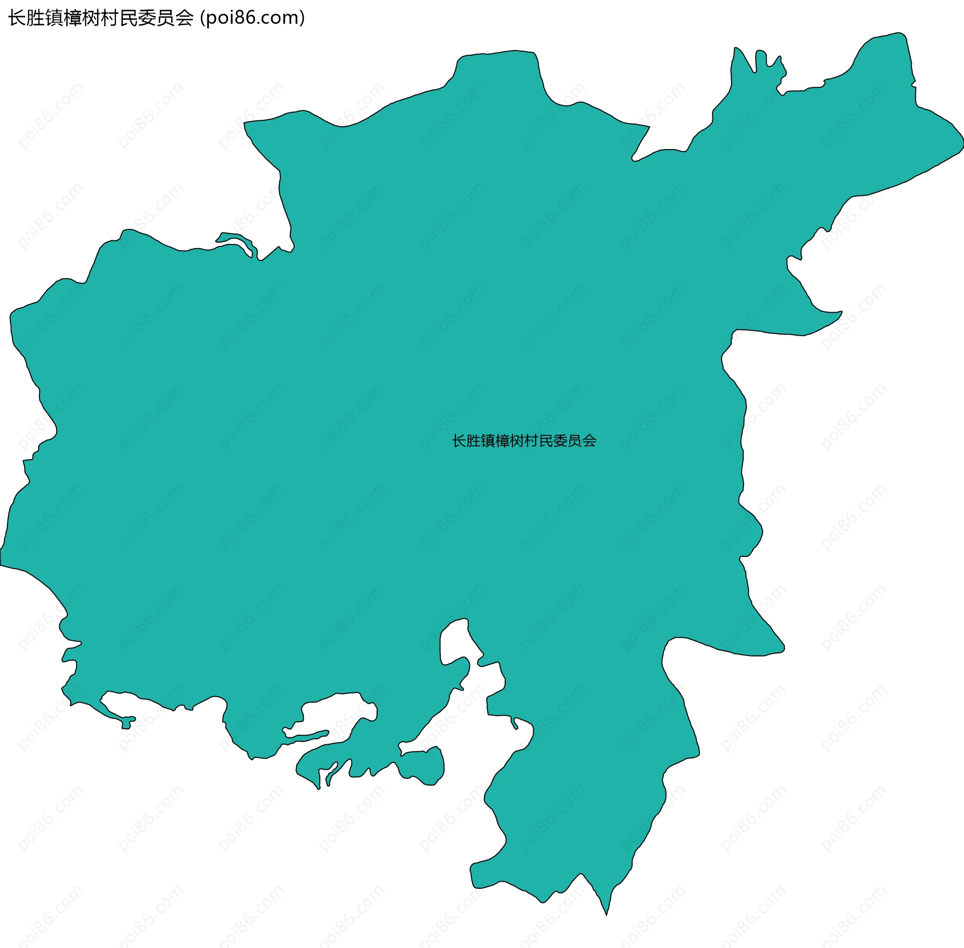 长胜镇樟树村民委员会边界地图