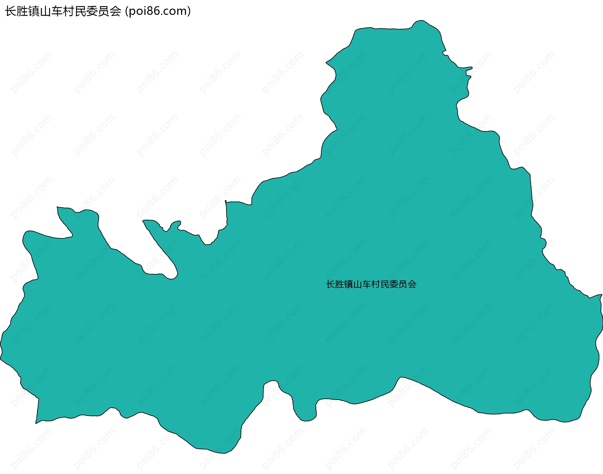 长胜镇山车村民委员会边界地图