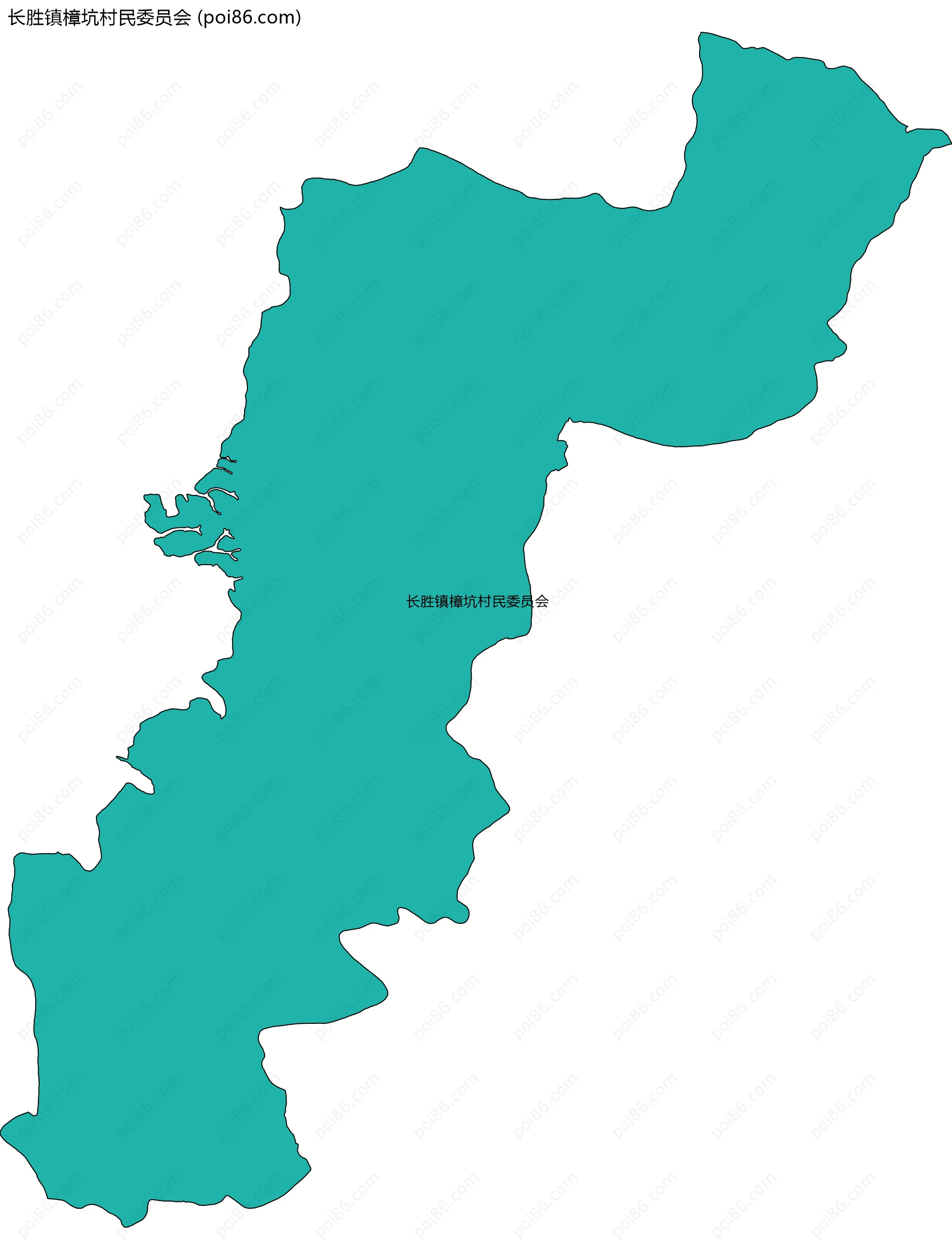 长胜镇樟坑村民委员会边界地图