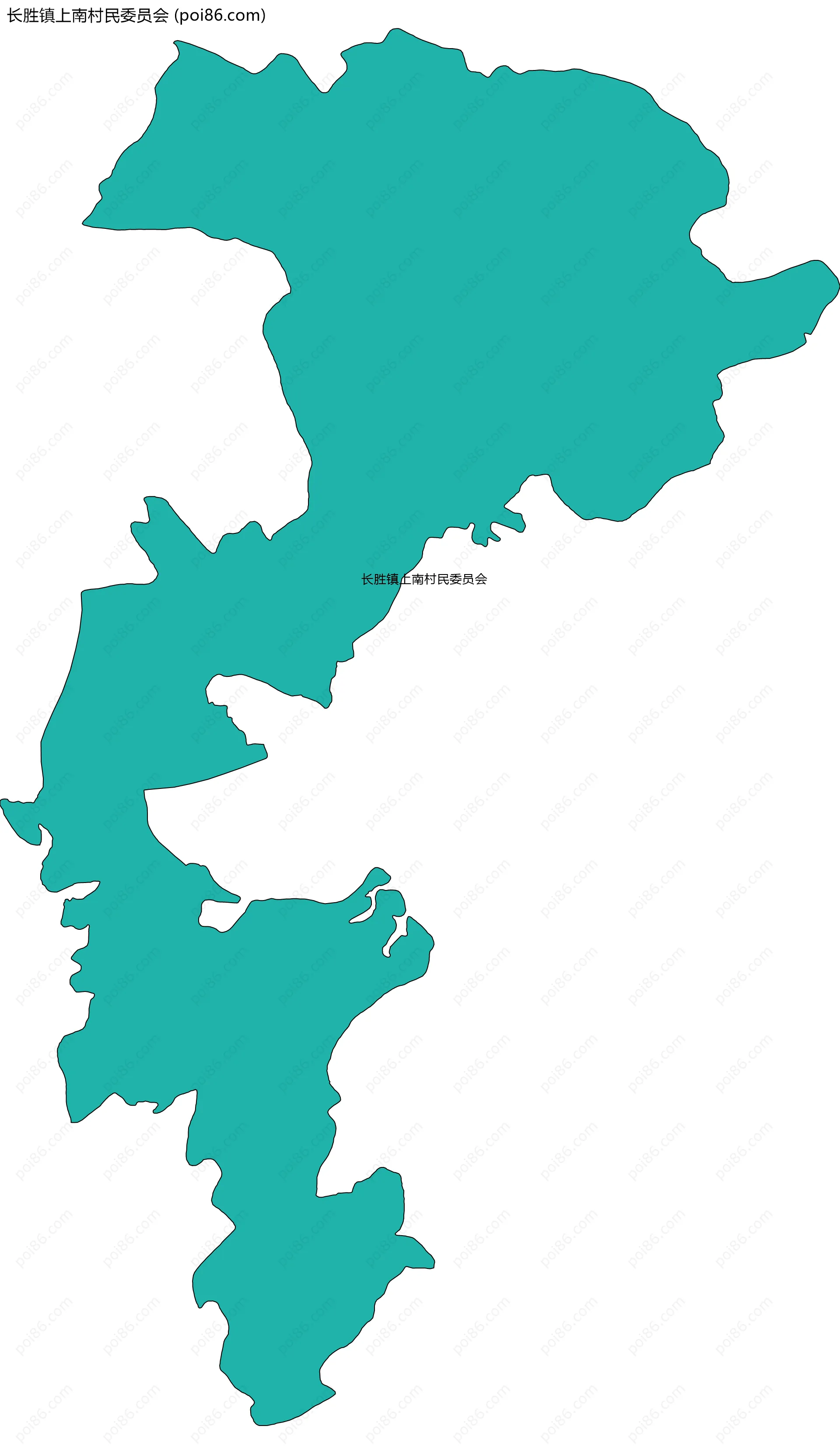 长胜镇上南村民委员会边界地图