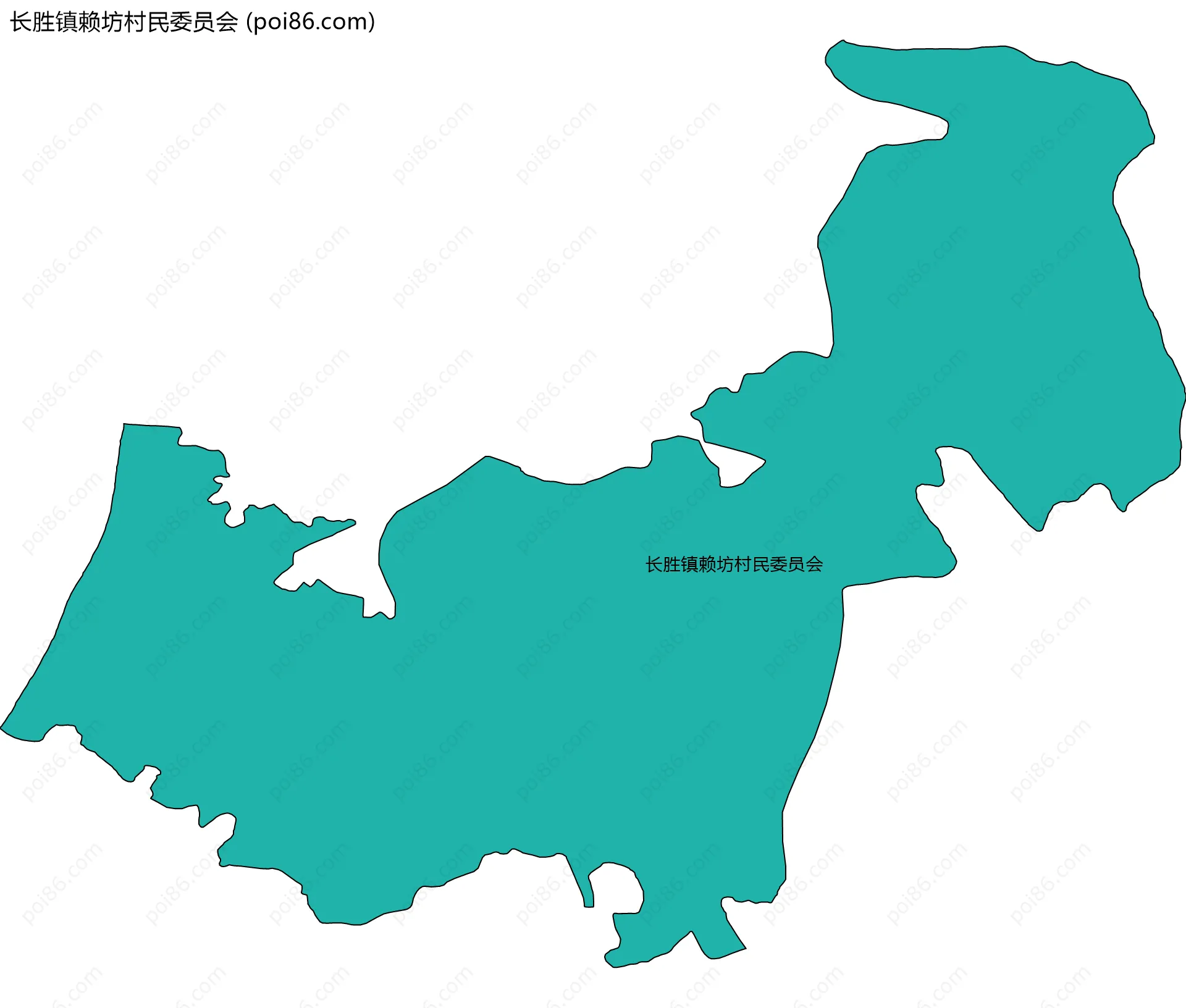 长胜镇赖坊村民委员会边界地图