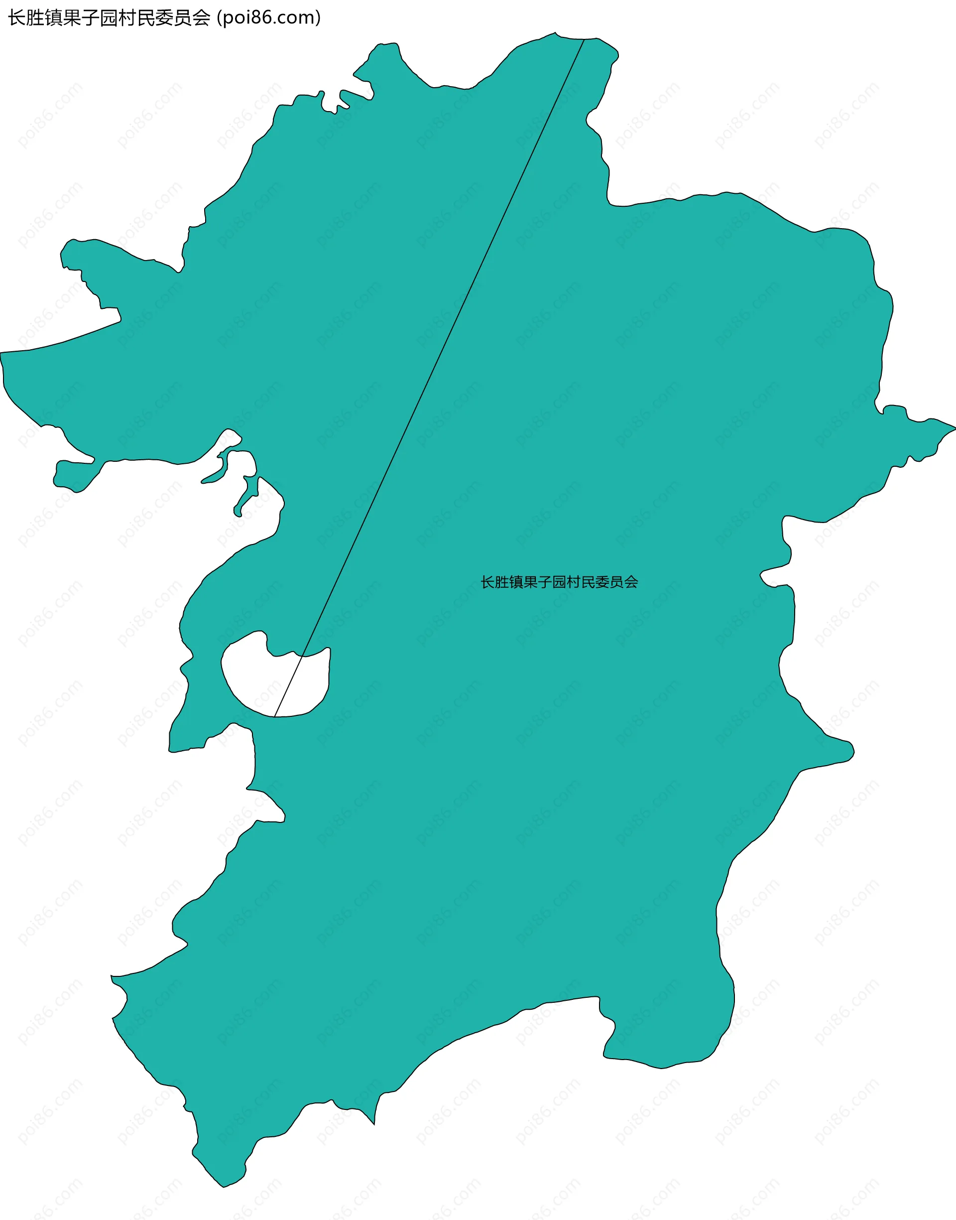 长胜镇果子园村民委员会边界地图
