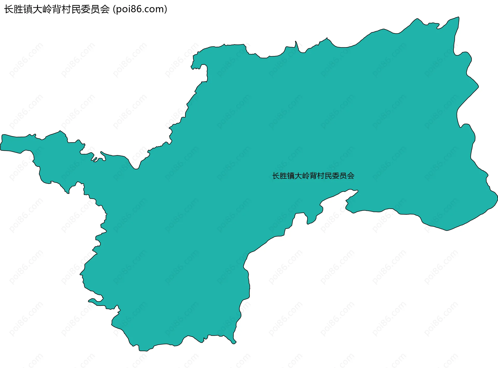 长胜镇大岭背村民委员会边界地图