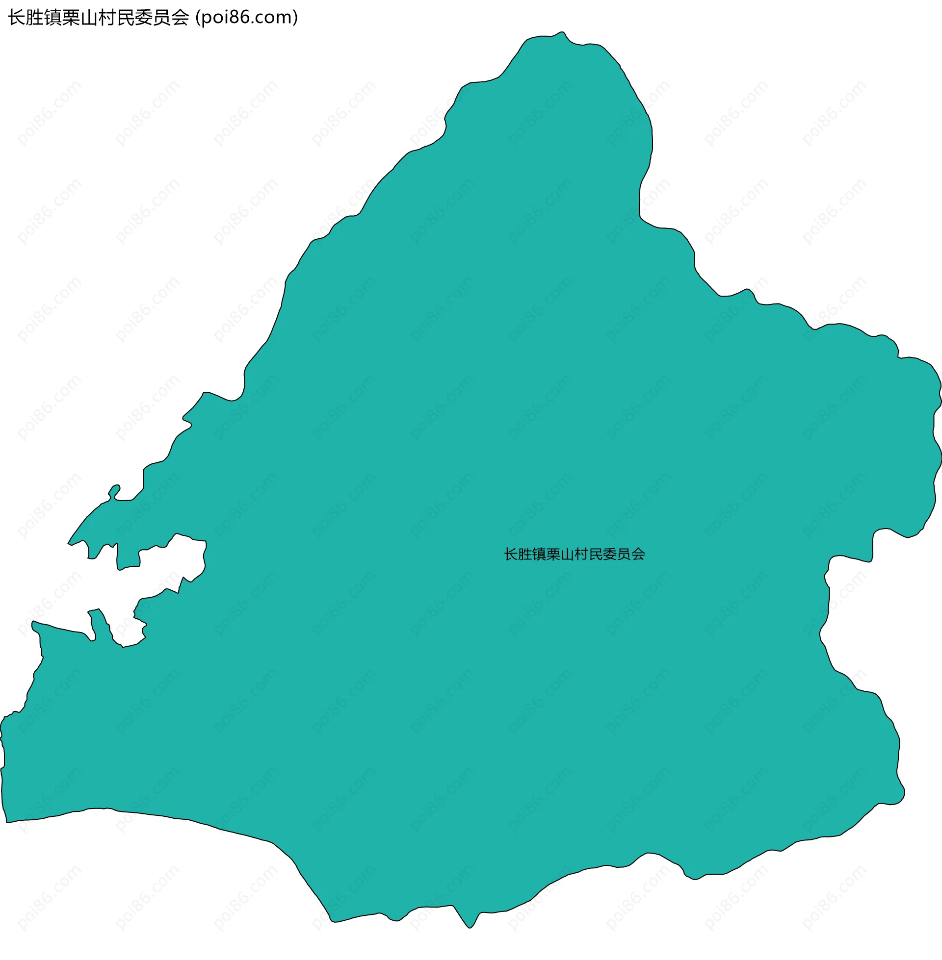 长胜镇栗山村民委员会边界地图