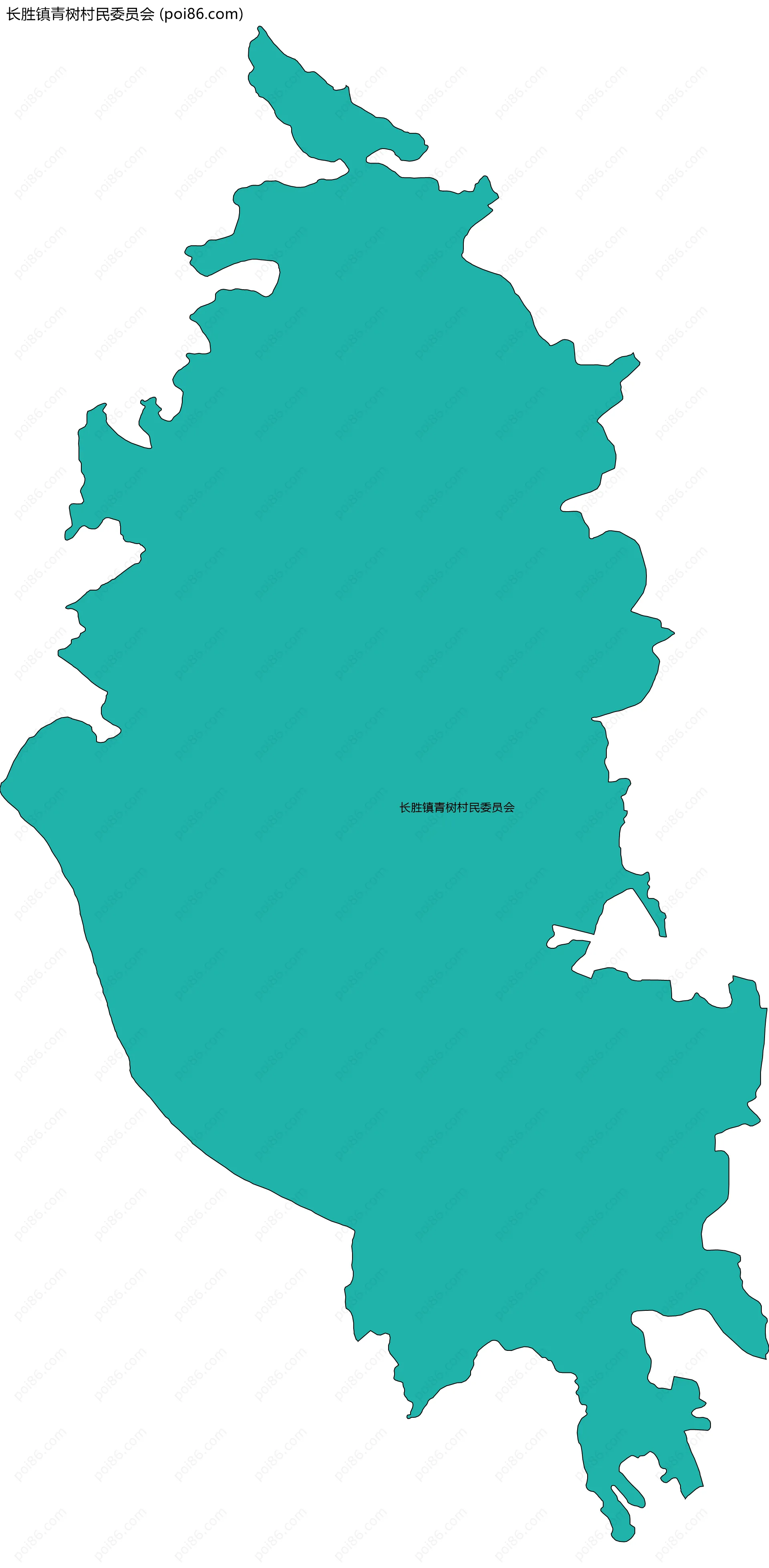长胜镇青树村民委员会边界地图