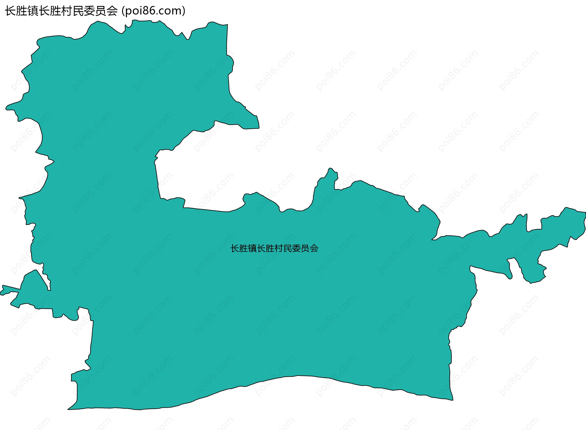 长胜镇长胜村民委员会边界地图