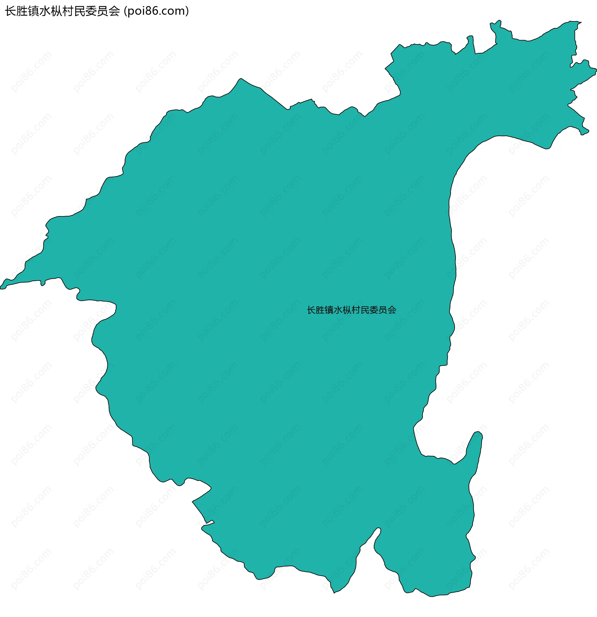 长胜镇水枞村民委员会边界地图