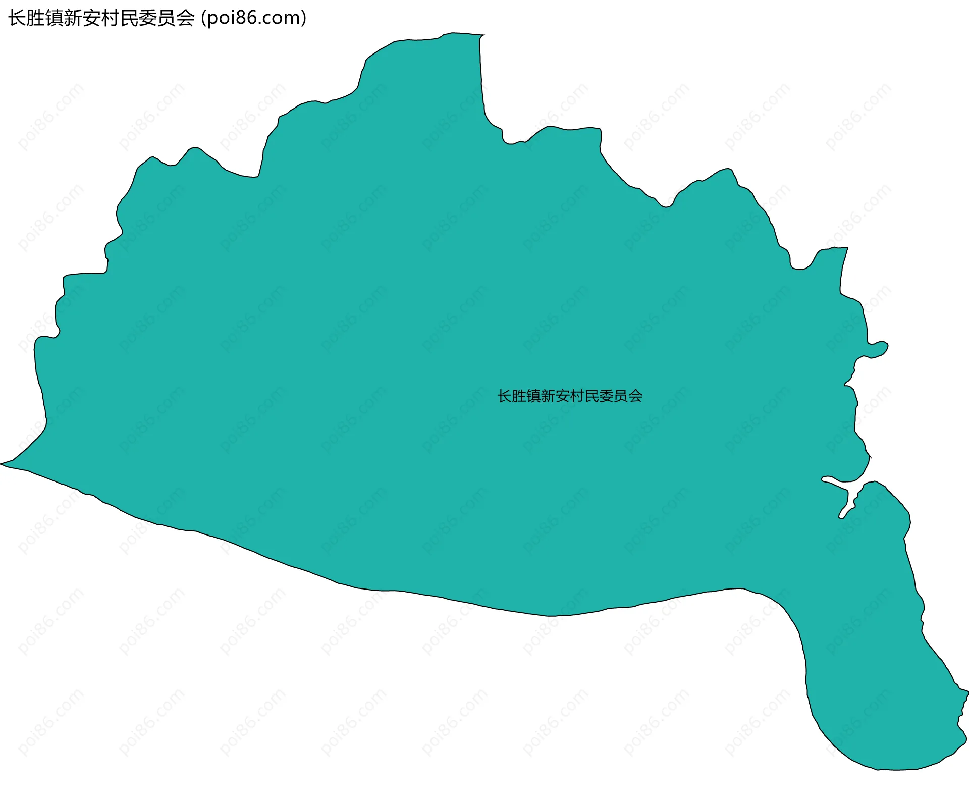 长胜镇新安村民委员会边界地图