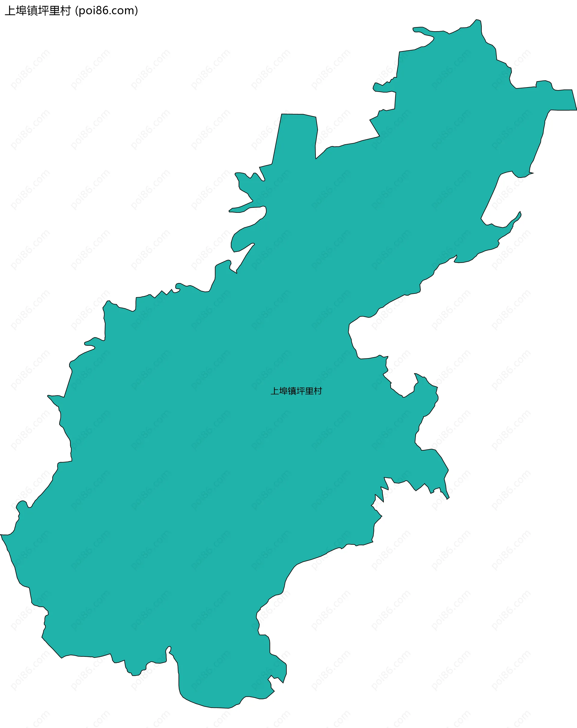 上埠镇坪里村边界地图