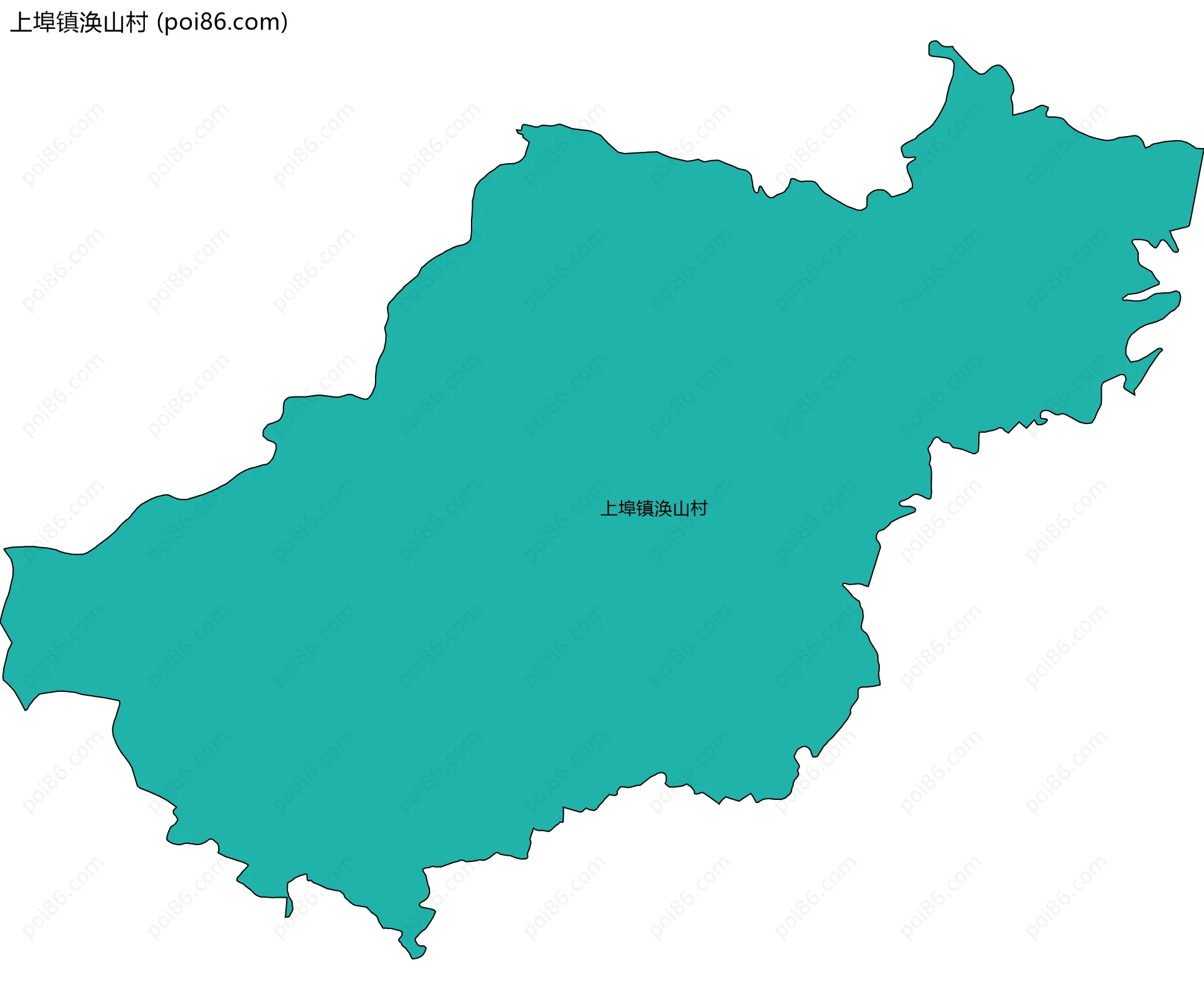 上埠镇涣山村边界地图