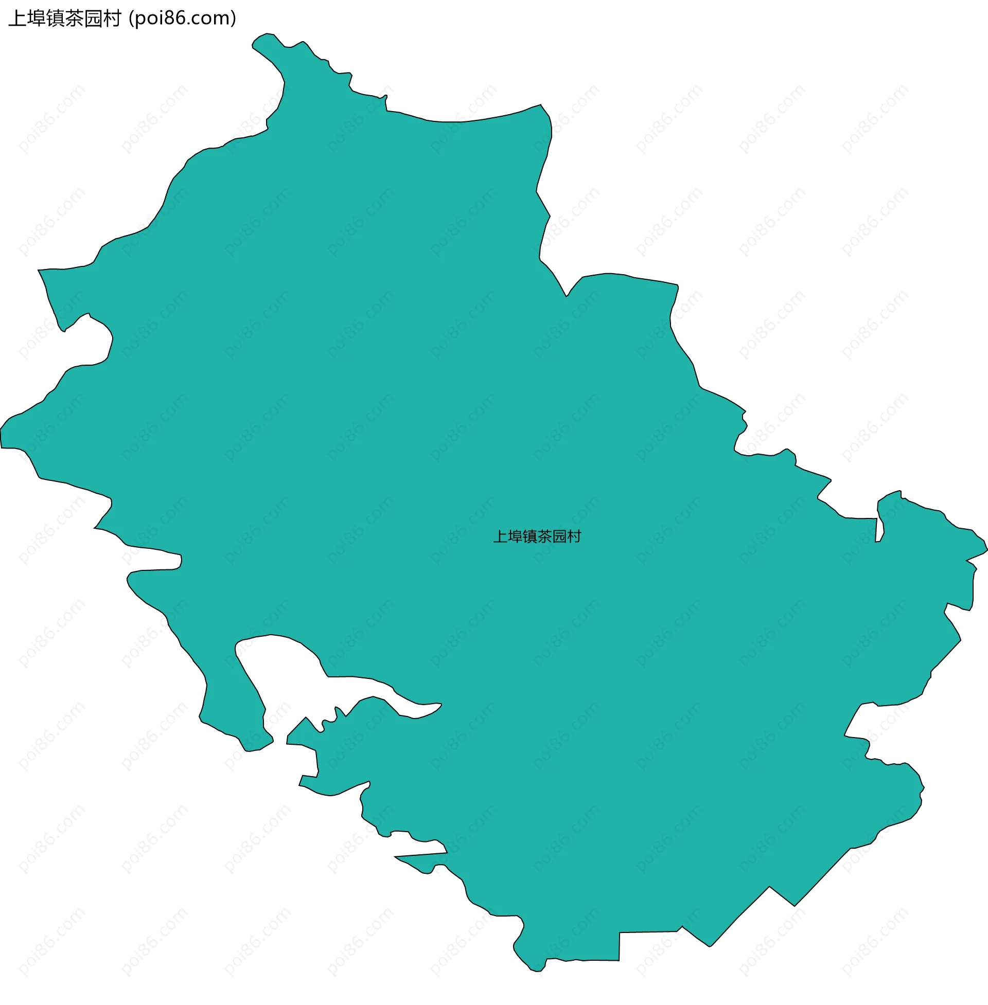 上埠镇茶园村边界地图