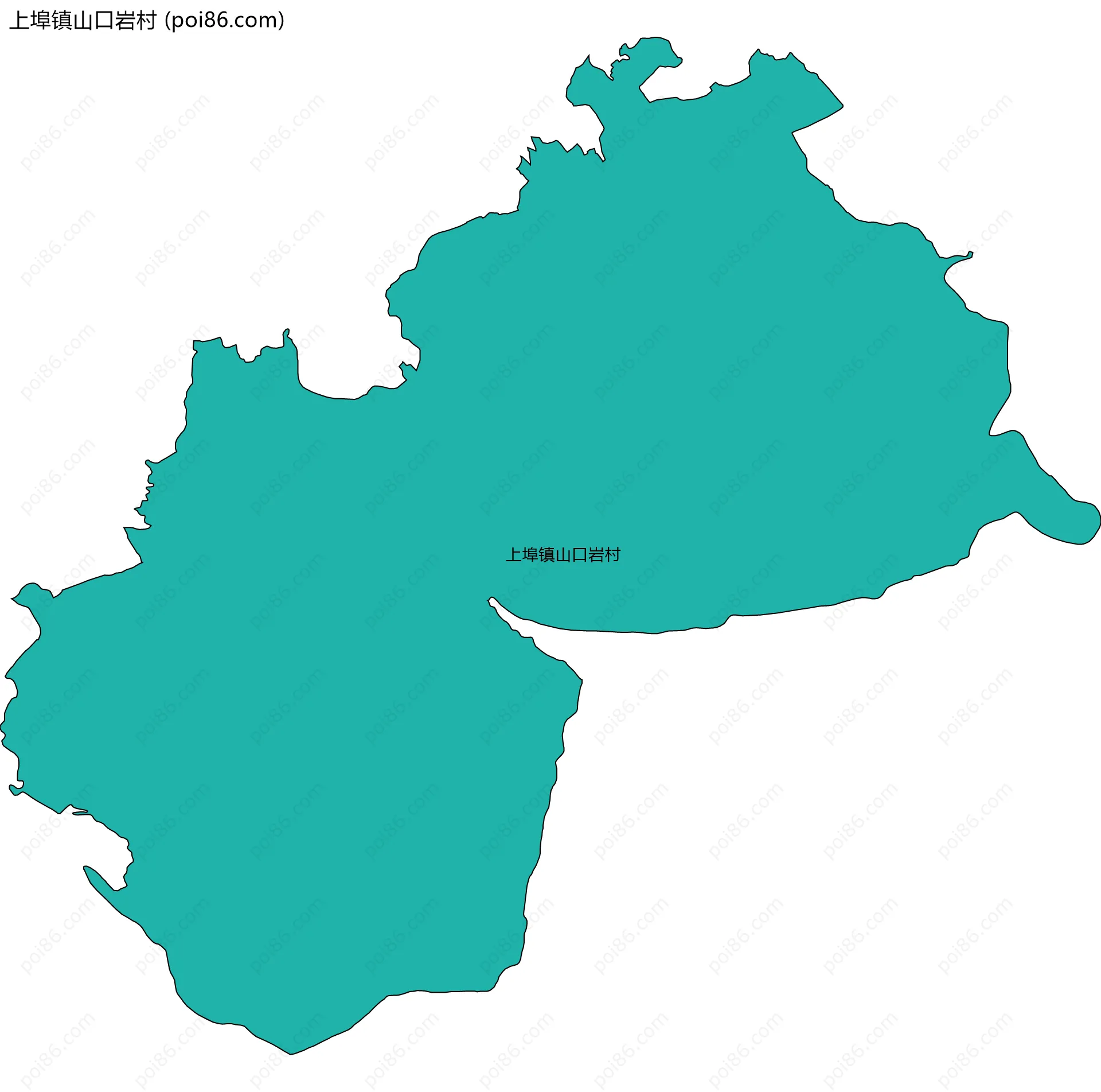 上埠镇山口岩村边界地图