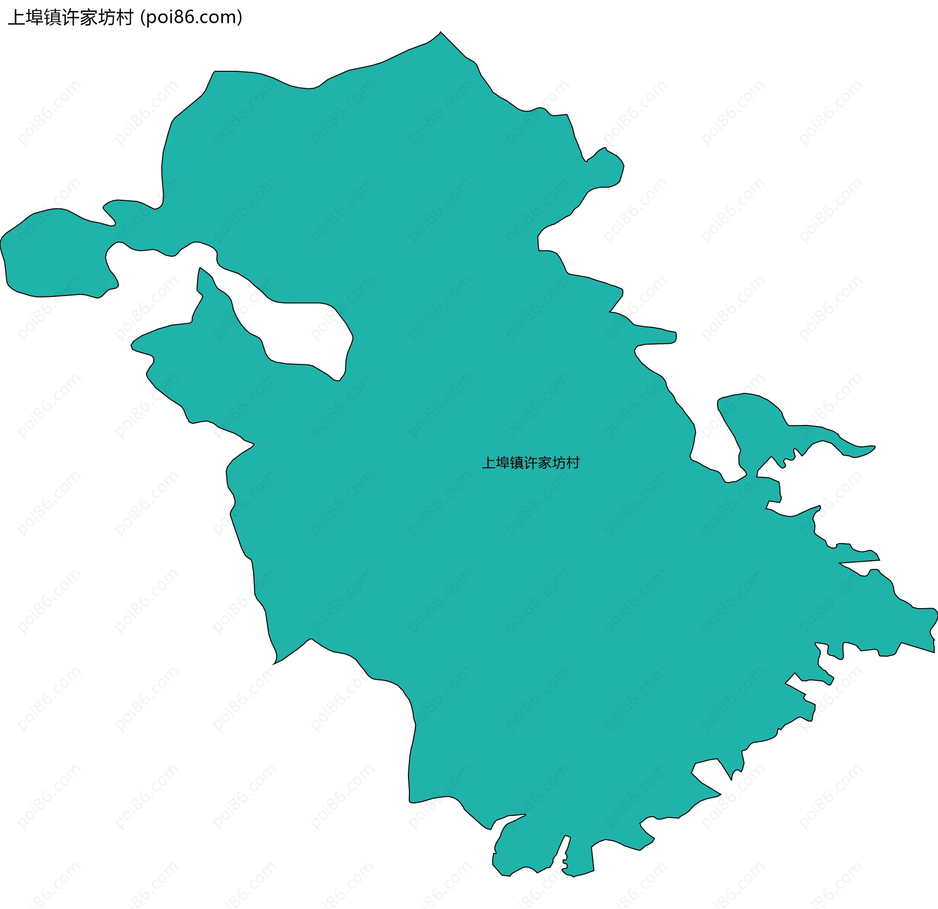 上埠镇许家坊村边界地图