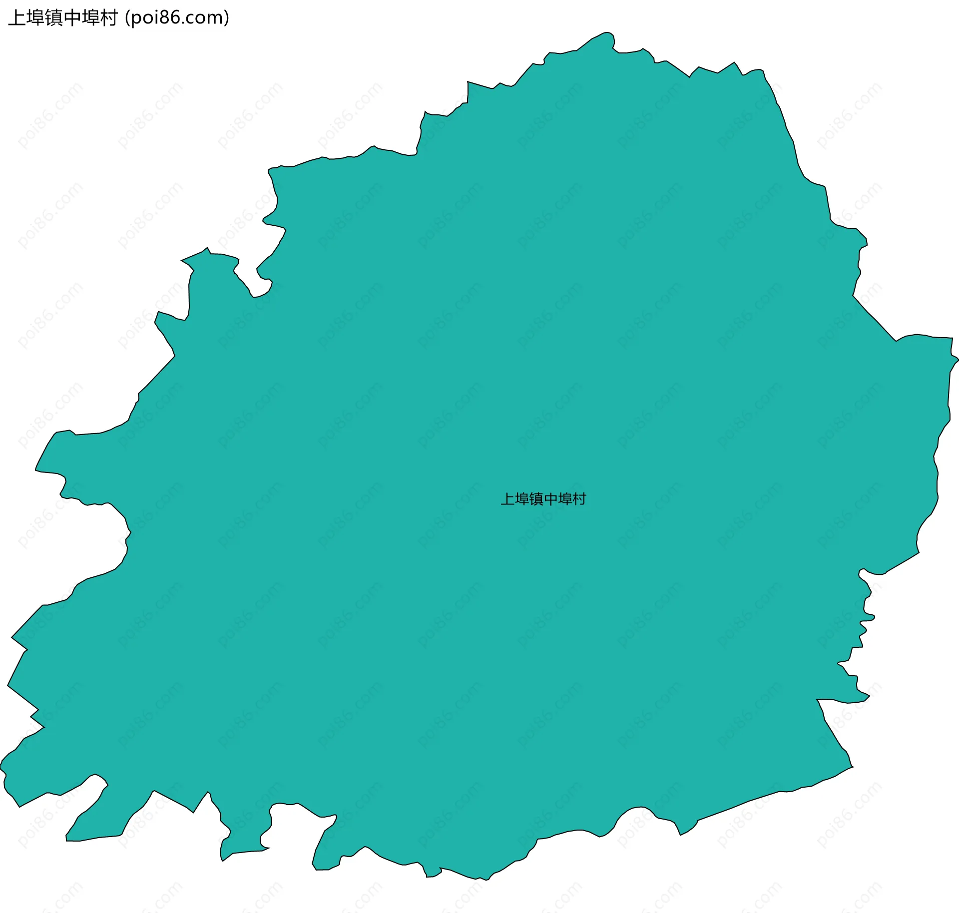 上埠镇中埠村边界地图