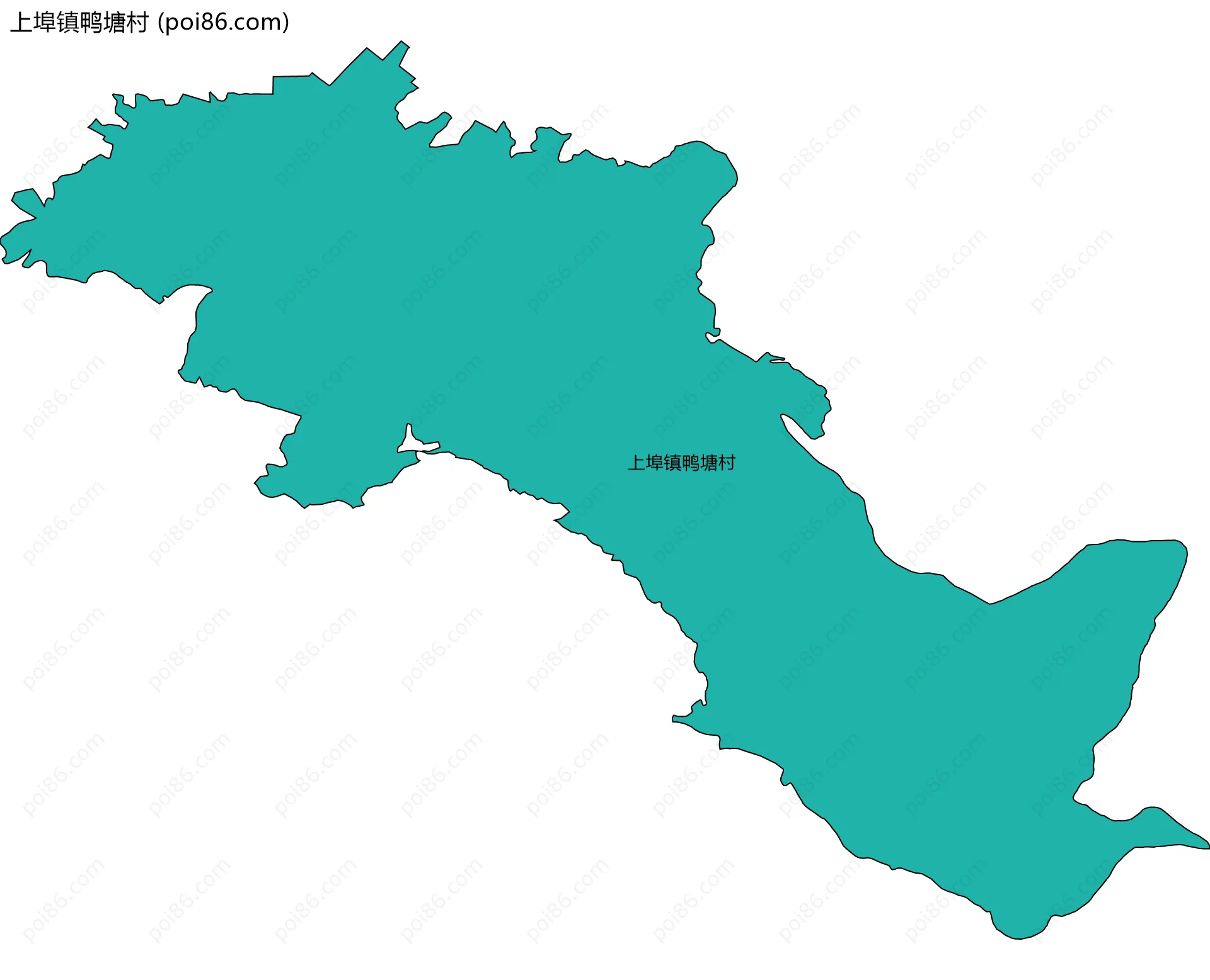 上埠镇鸭塘村边界地图