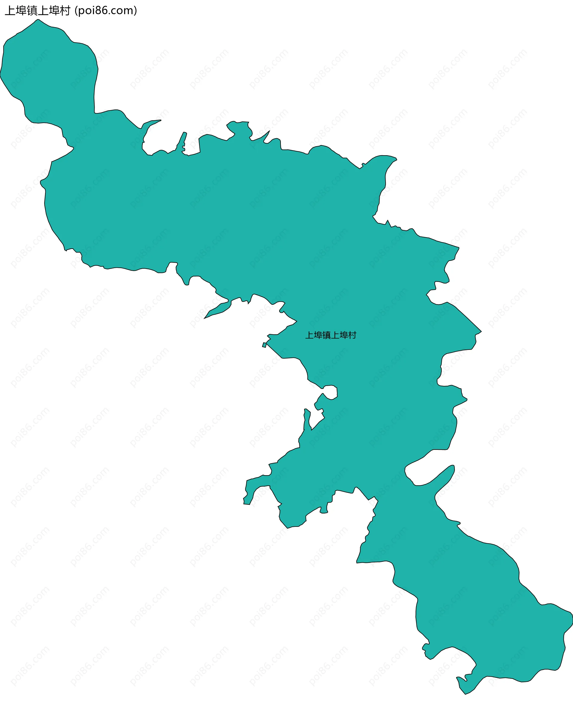 上埠镇上埠村边界地图