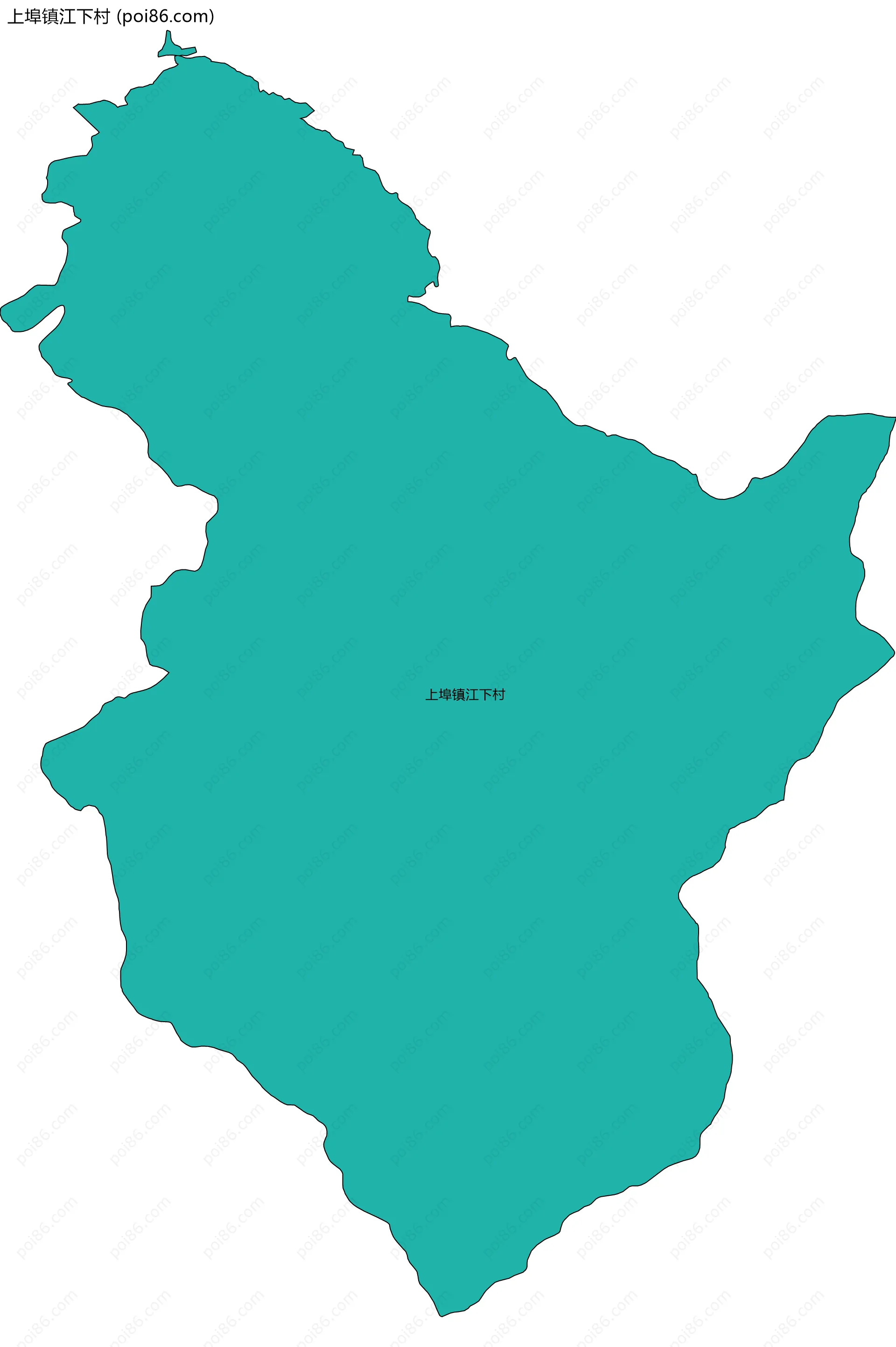 上埠镇江下村边界地图