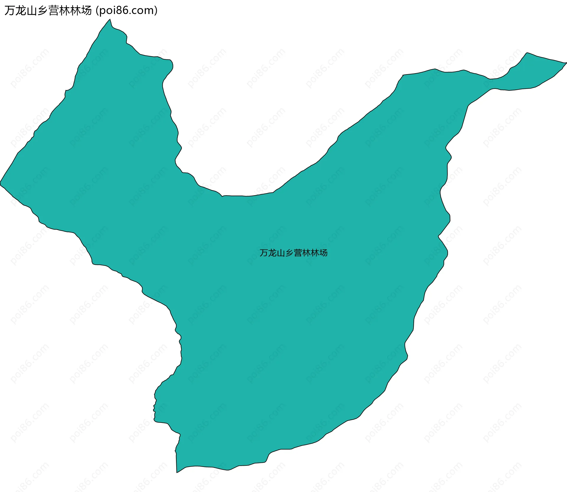 万龙山乡营林林场边界地图(五级行政区划)