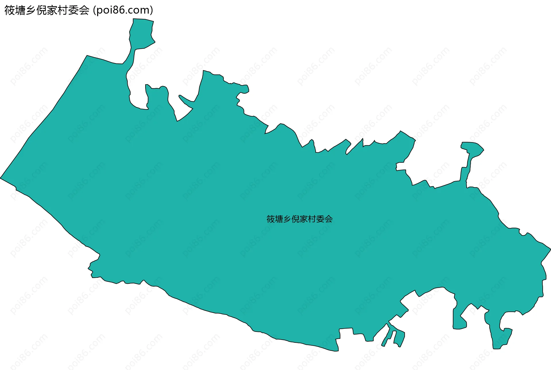 筱塘乡倪家村委会边界地图