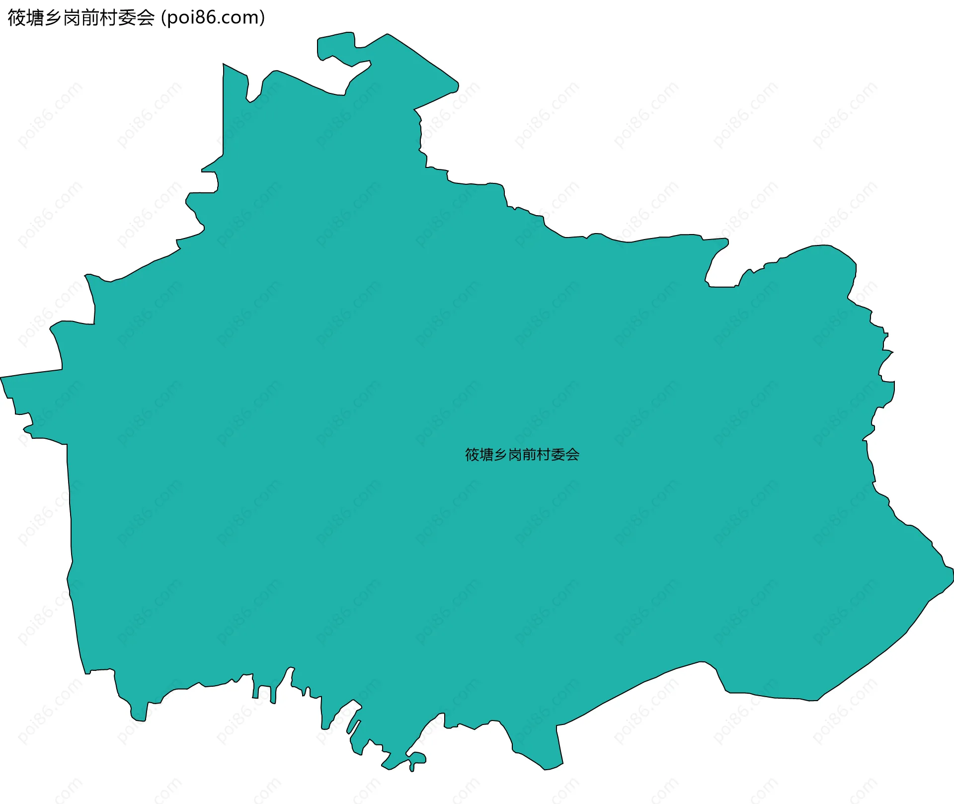 筱塘乡岗前村委会边界地图