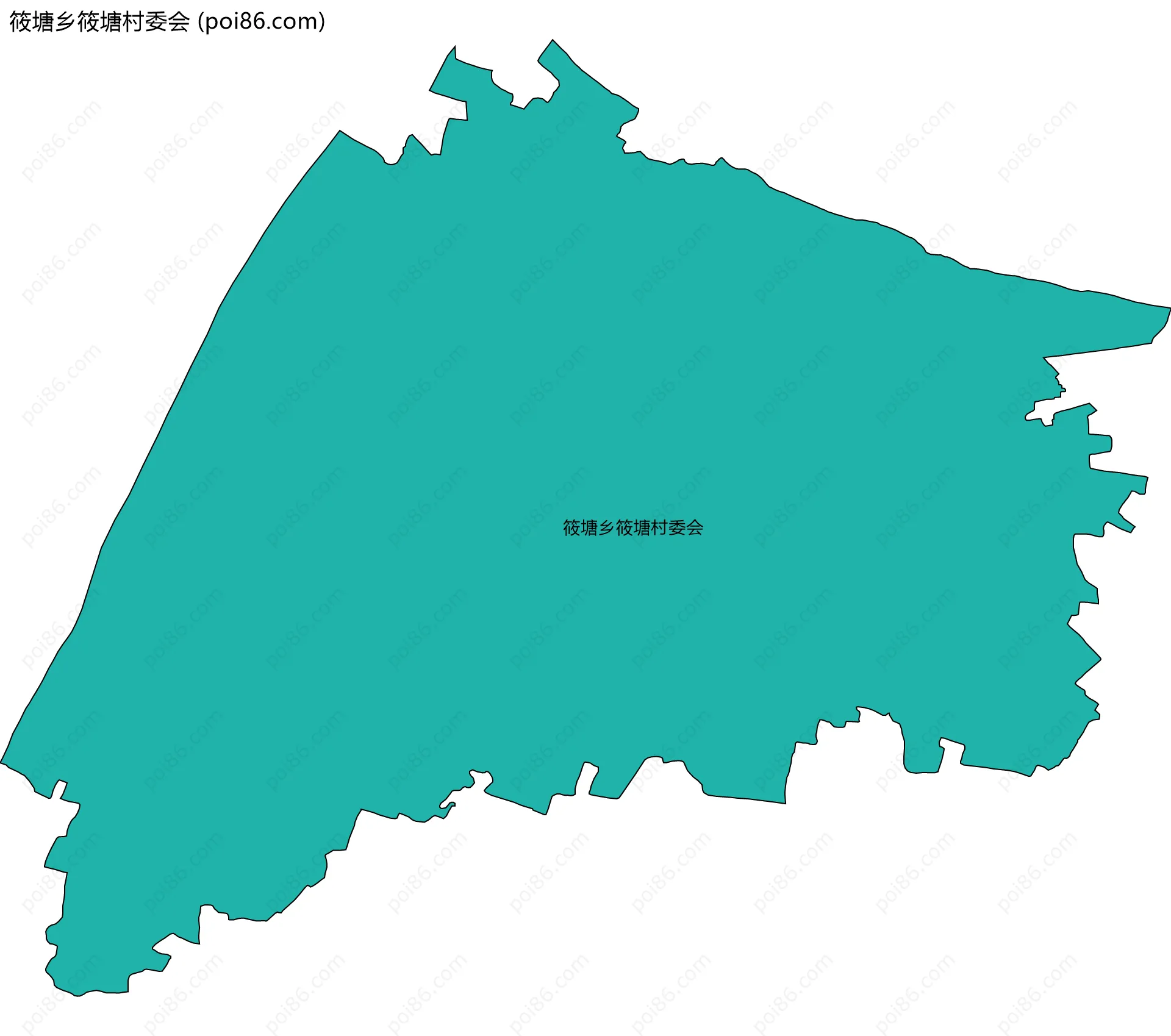 筱塘乡筱塘村委会边界地图
