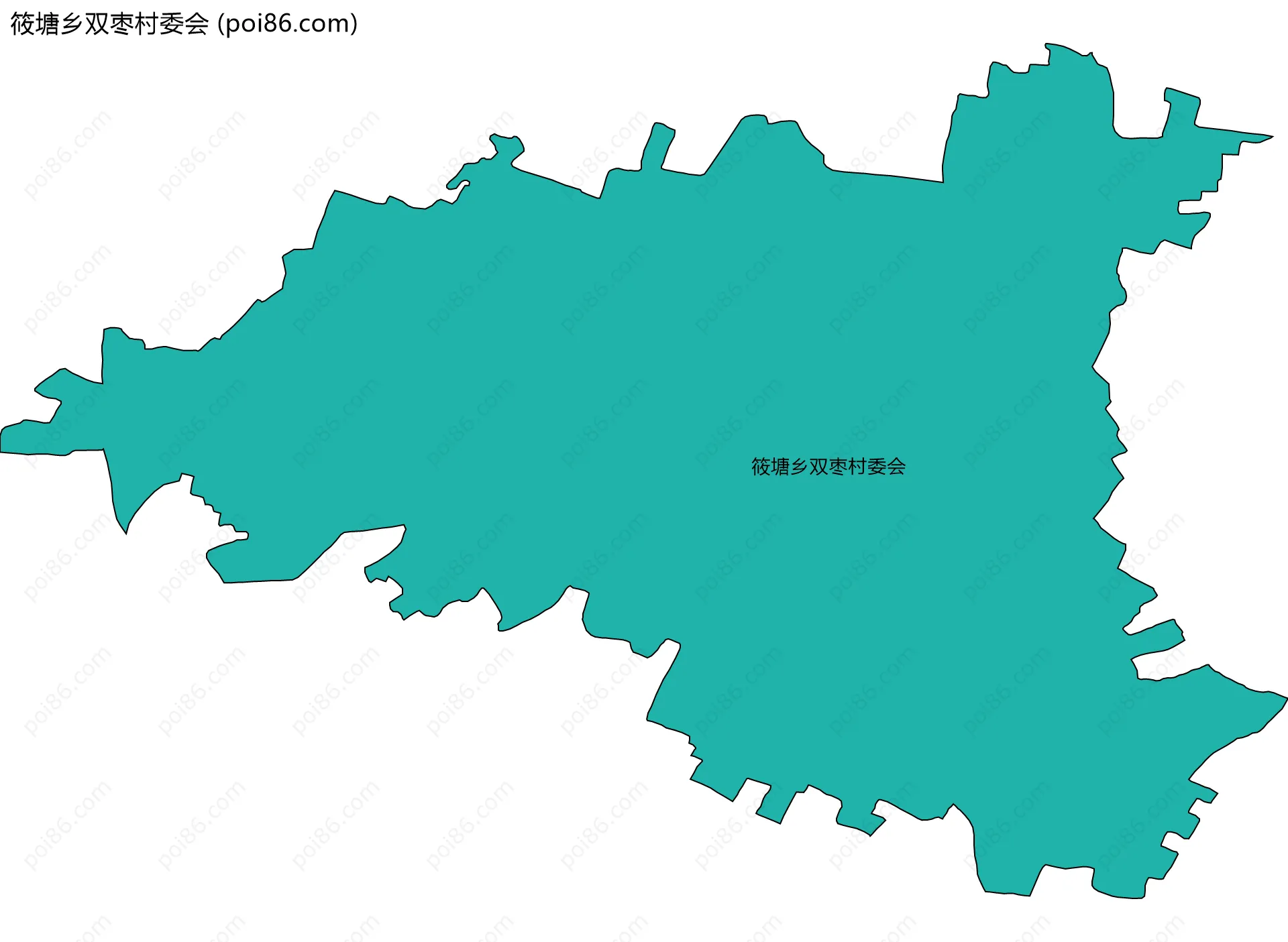 筱塘乡双枣村委会边界地图