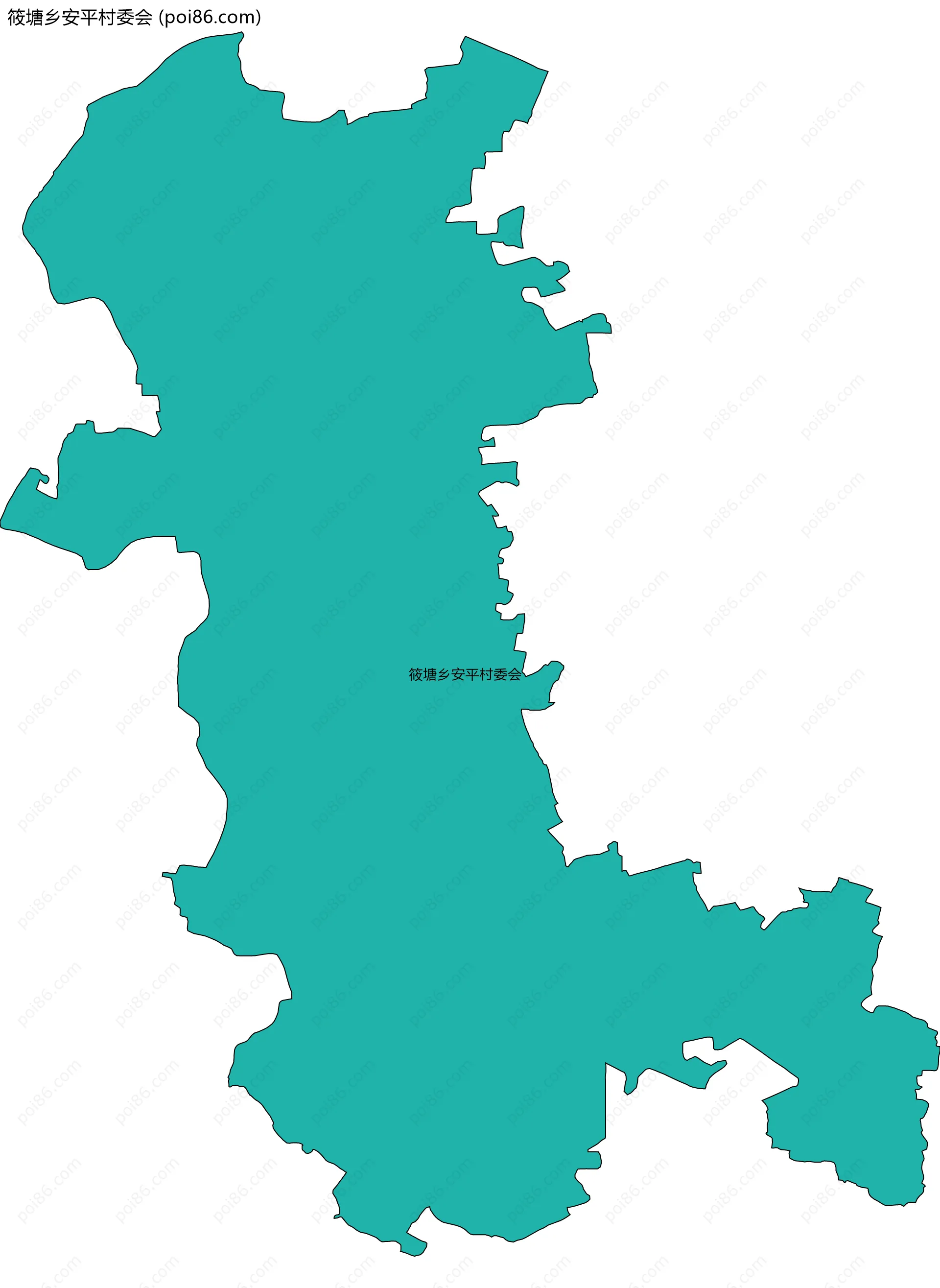筱塘乡安平村委会边界地图