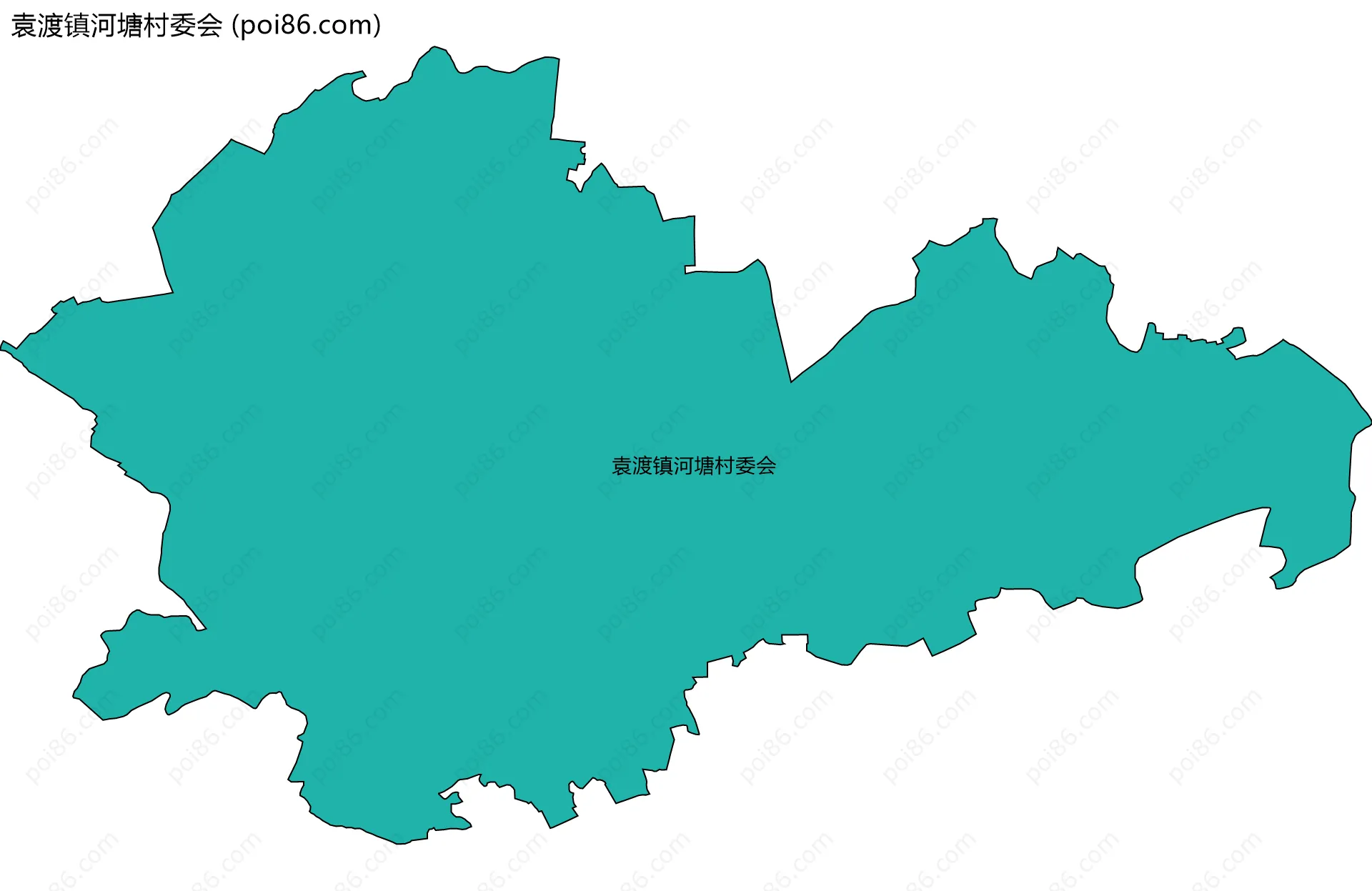 袁渡镇河塘村委会边界地图