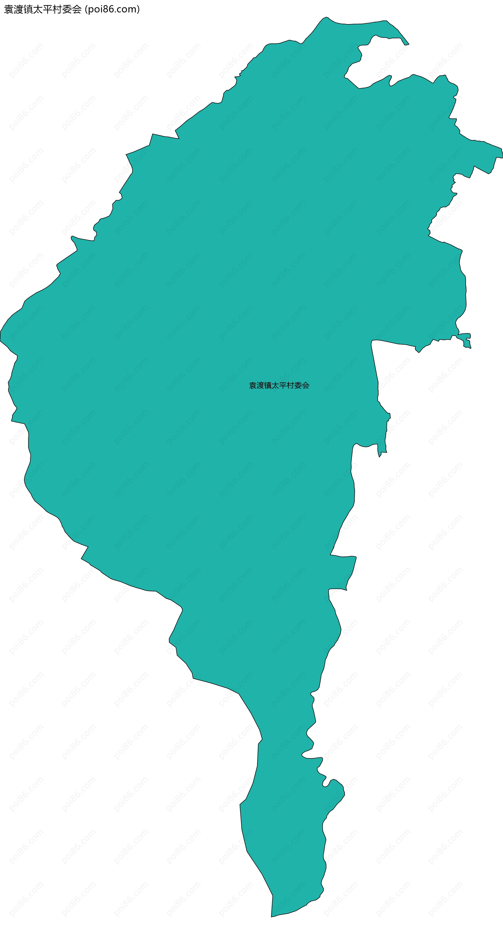 袁渡镇太平村委会边界地图
