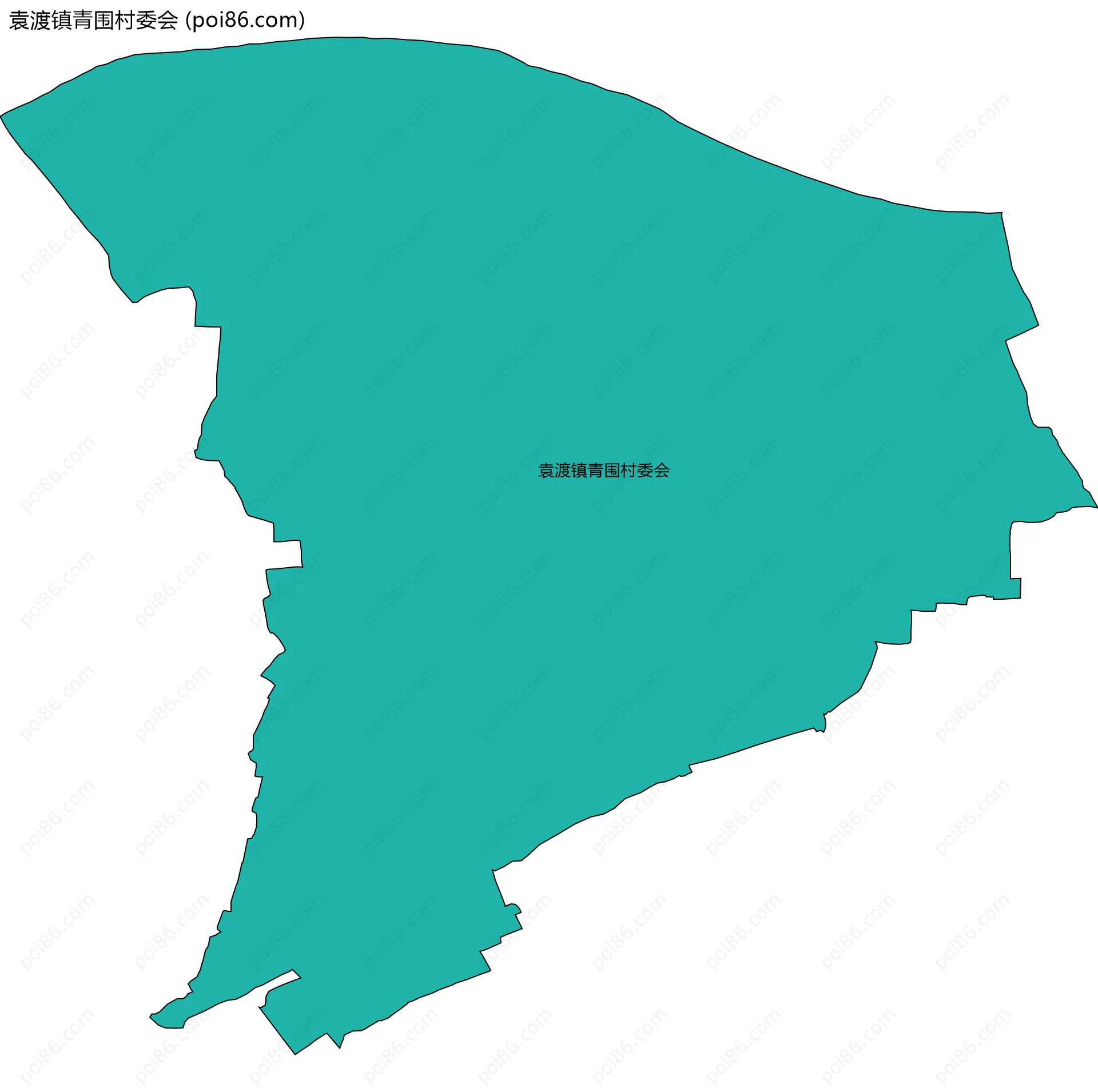 袁渡镇青围村委会边界地图