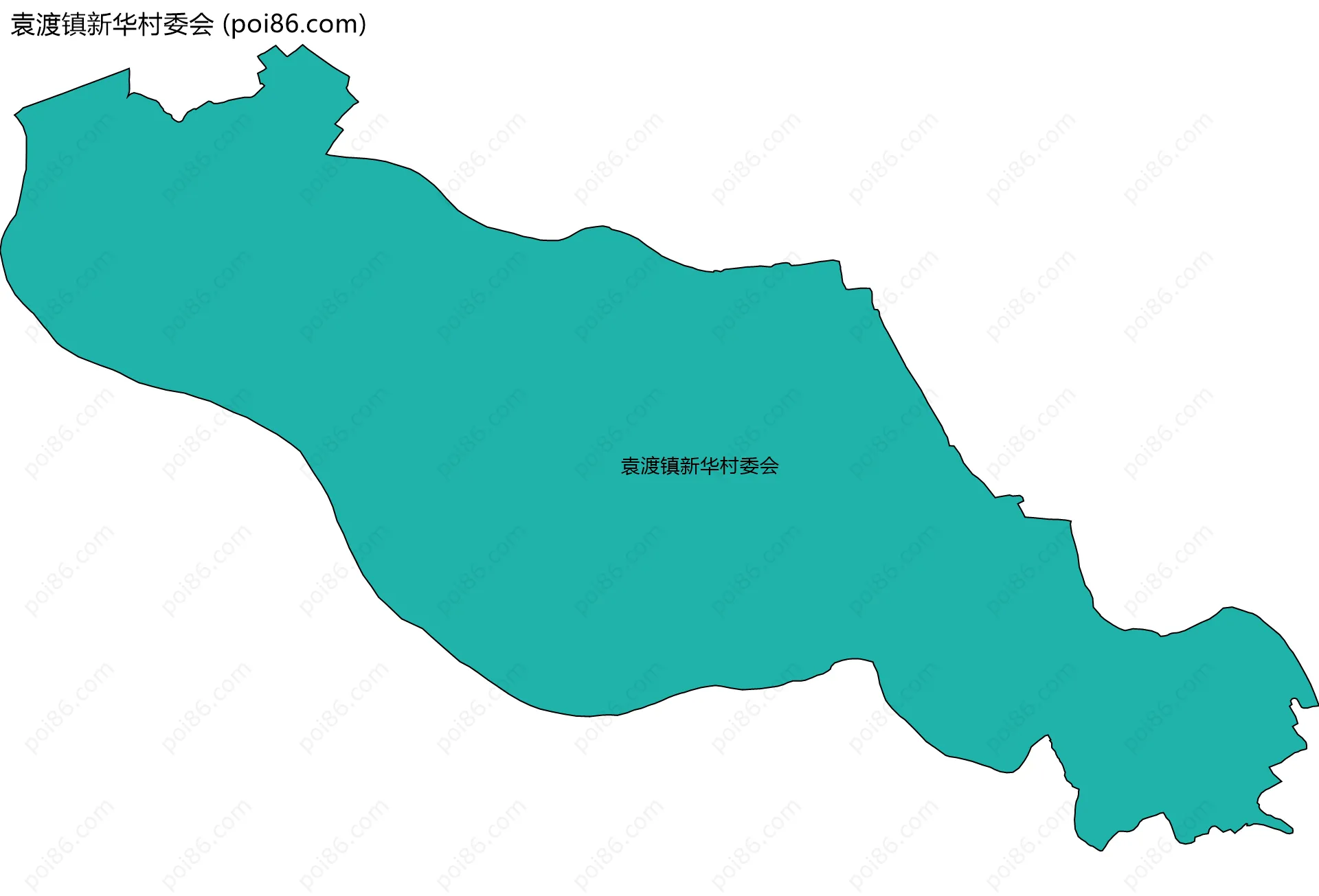 袁渡镇新华村委会边界地图