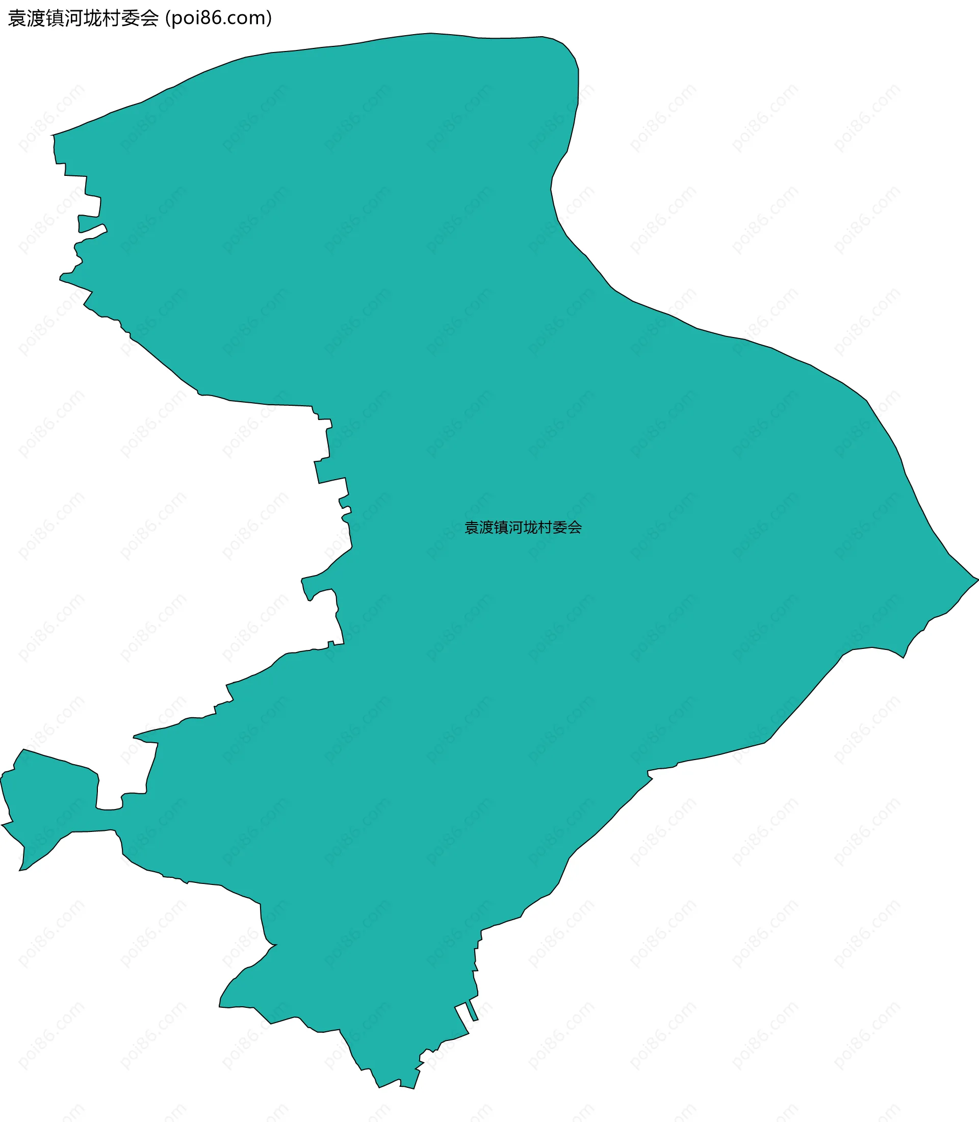 袁渡镇河垅村委会边界地图