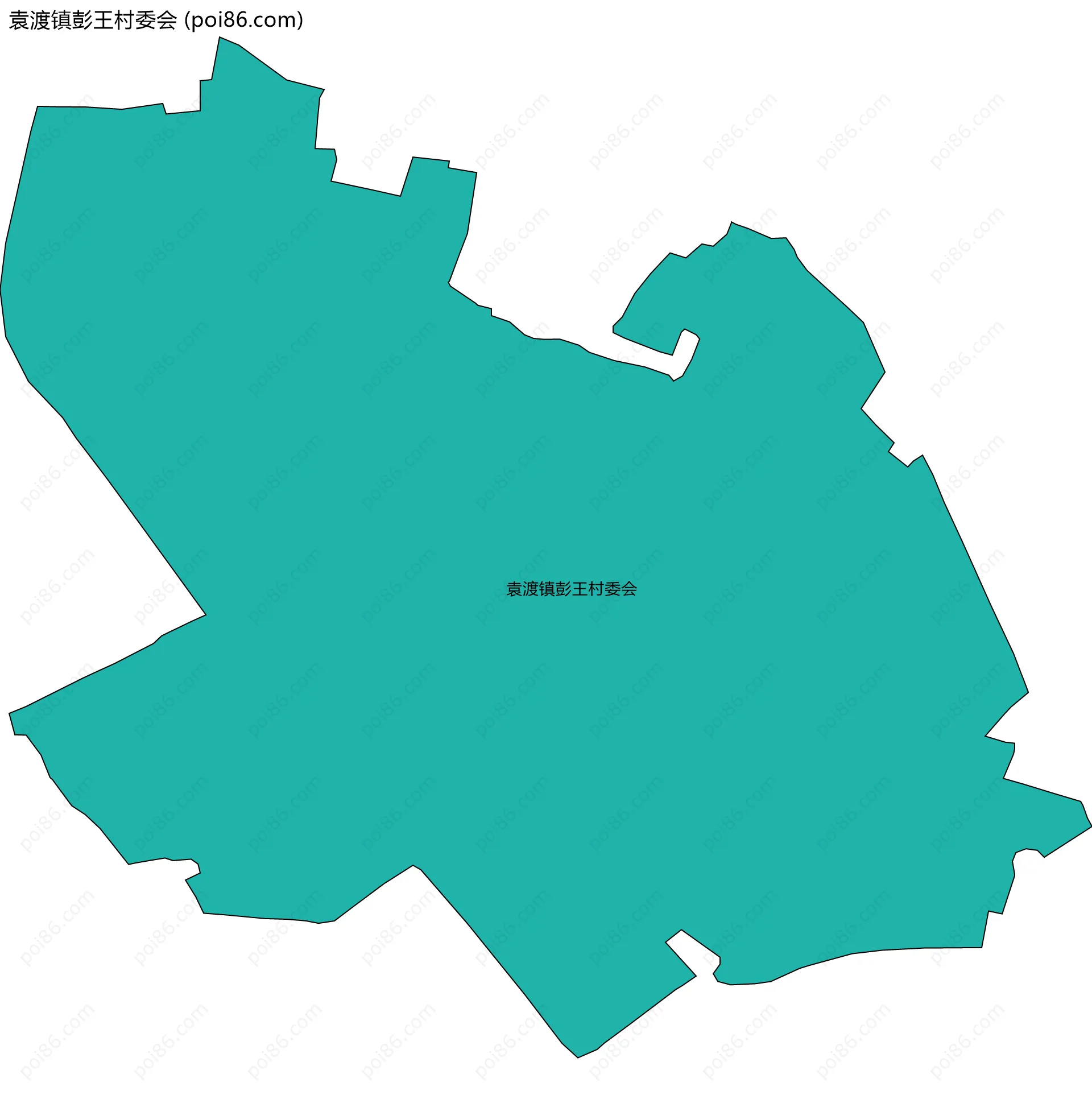 袁渡镇彭王村委会边界地图