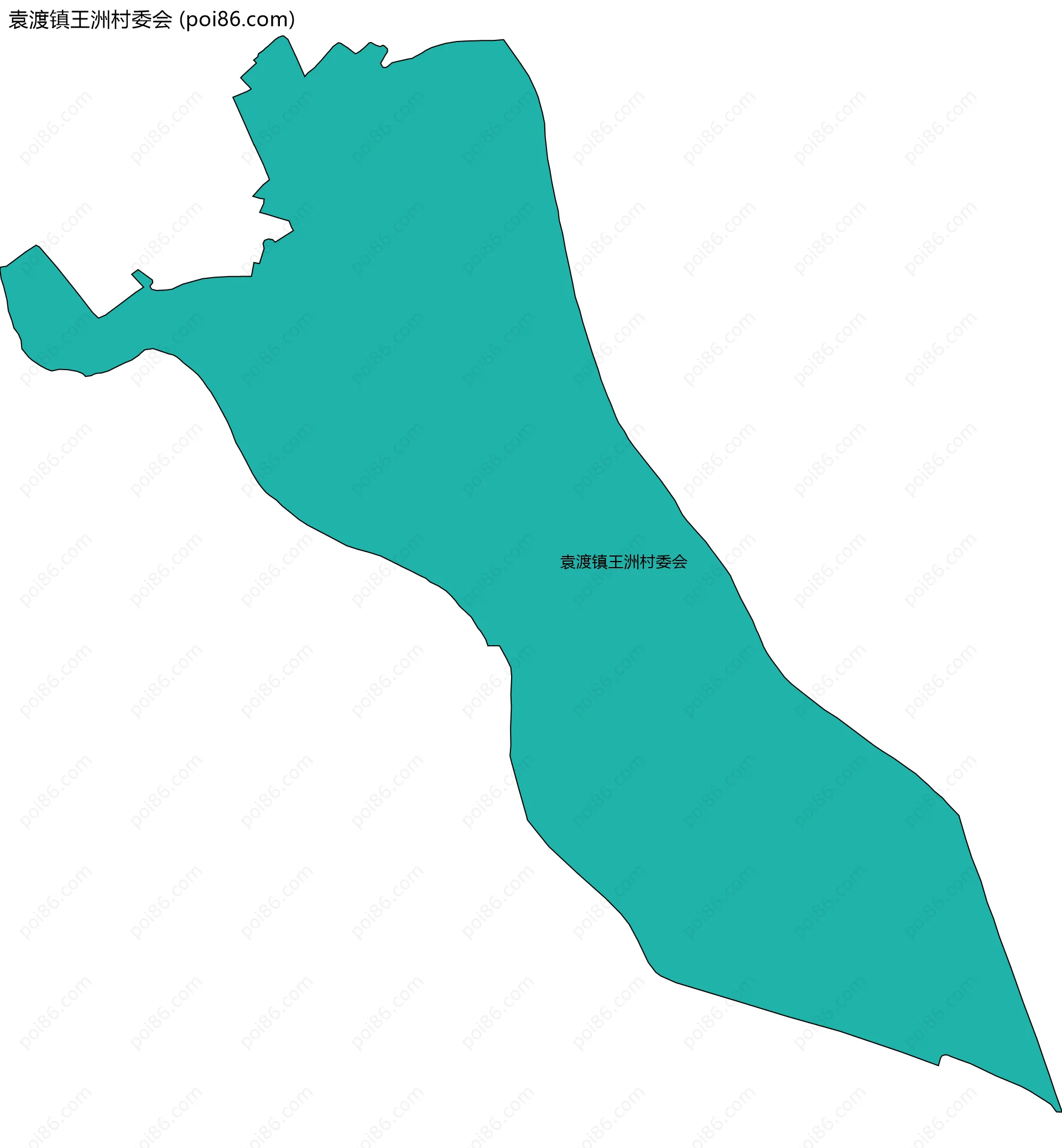 袁渡镇王洲村委会边界地图