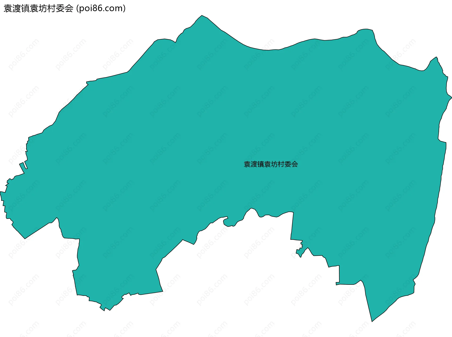 袁渡镇袁坊村委会边界地图